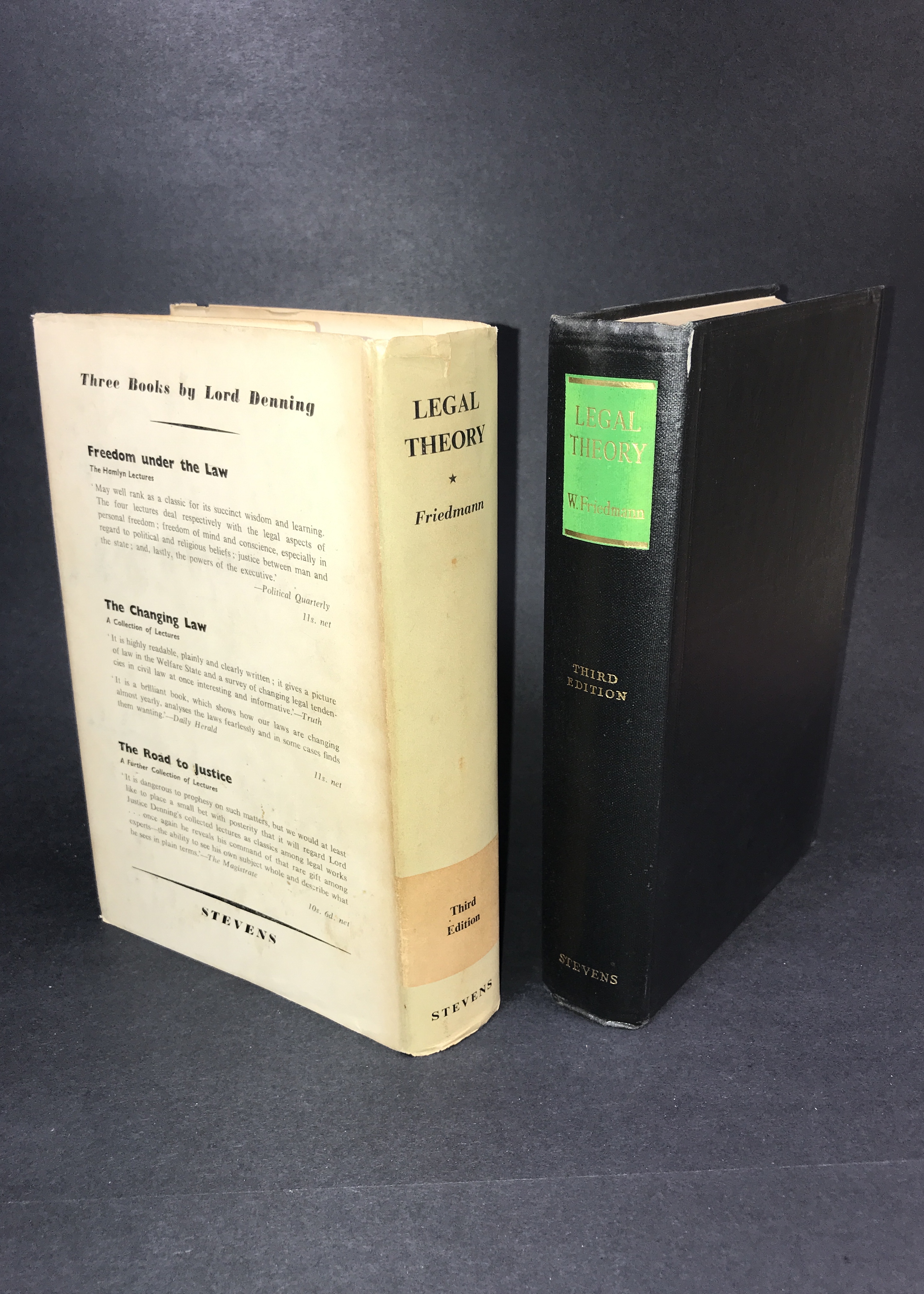 Legal Theory (Third Edition) by W. Friedmann: Very Good Hardcover