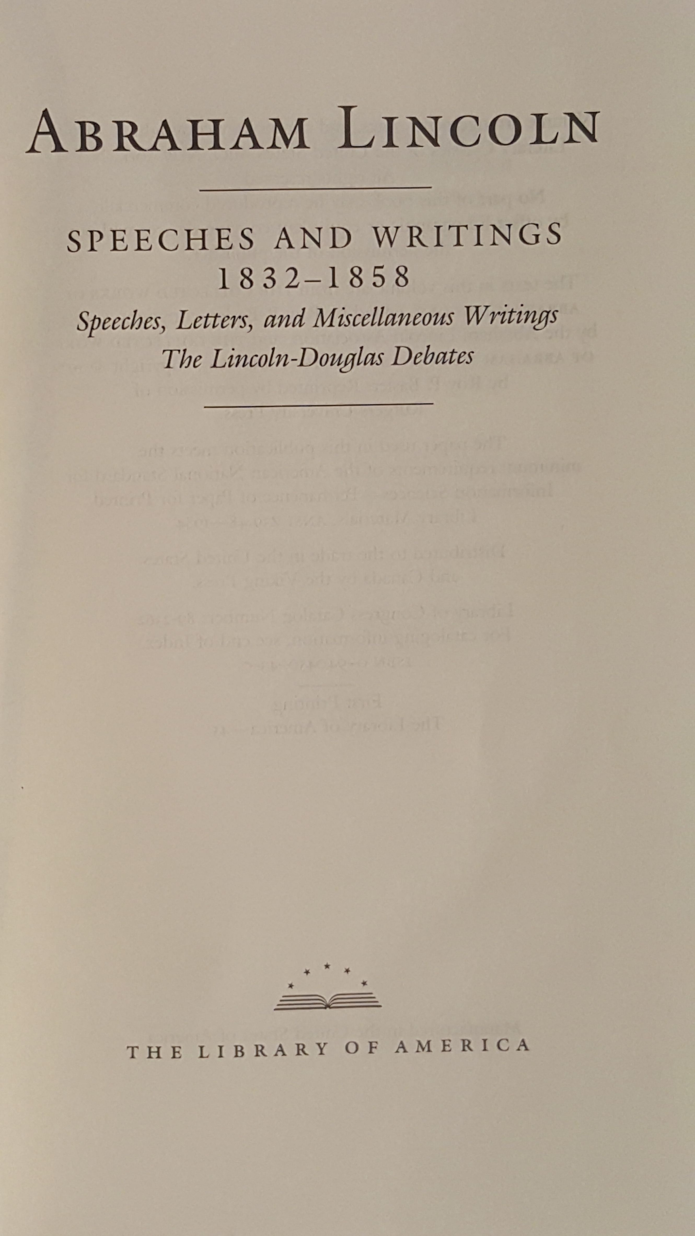 lincoln selected speeches and writings