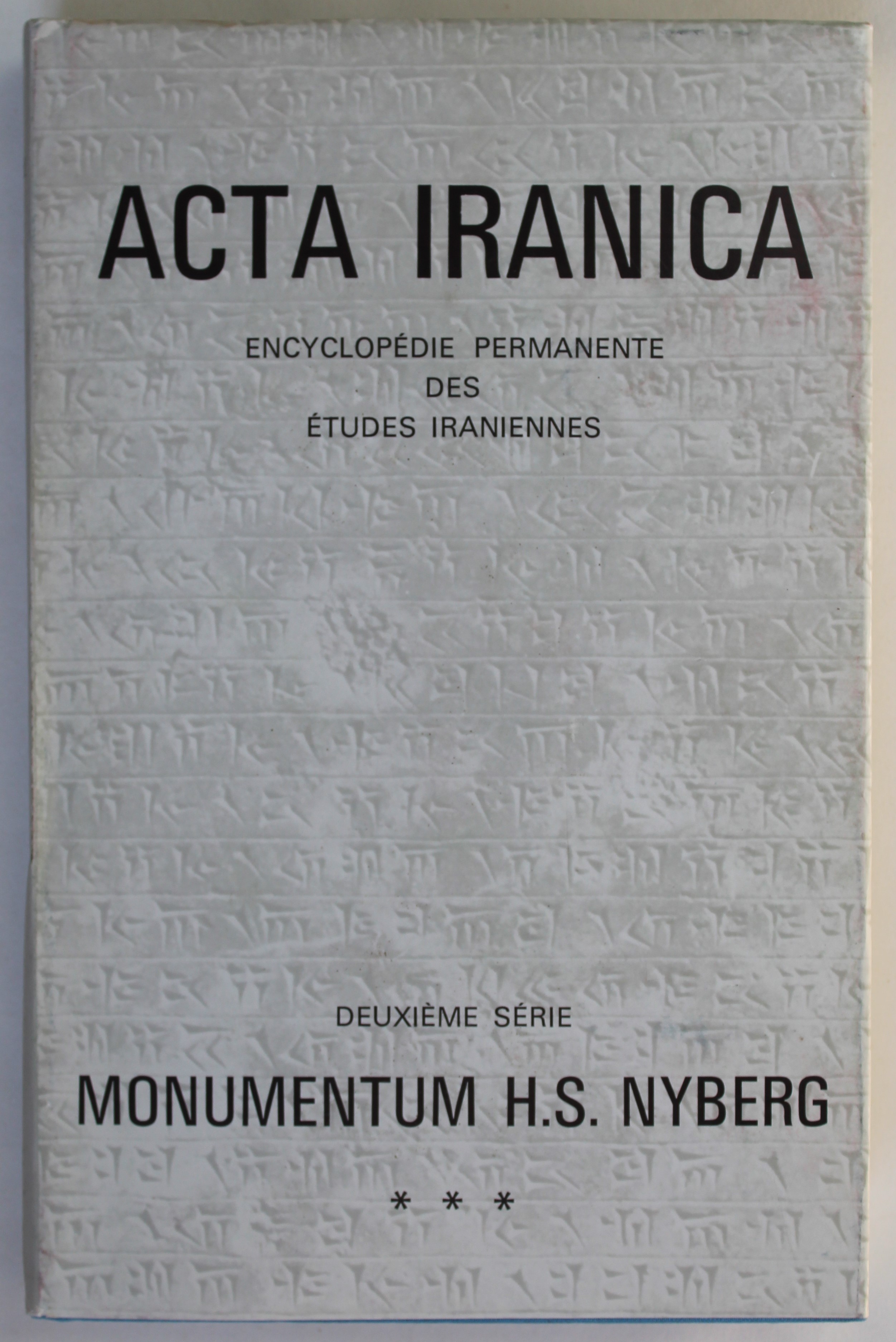 Acta Iranica Second Series, Vol.3 Monumentum H.S. Nyberg by Various