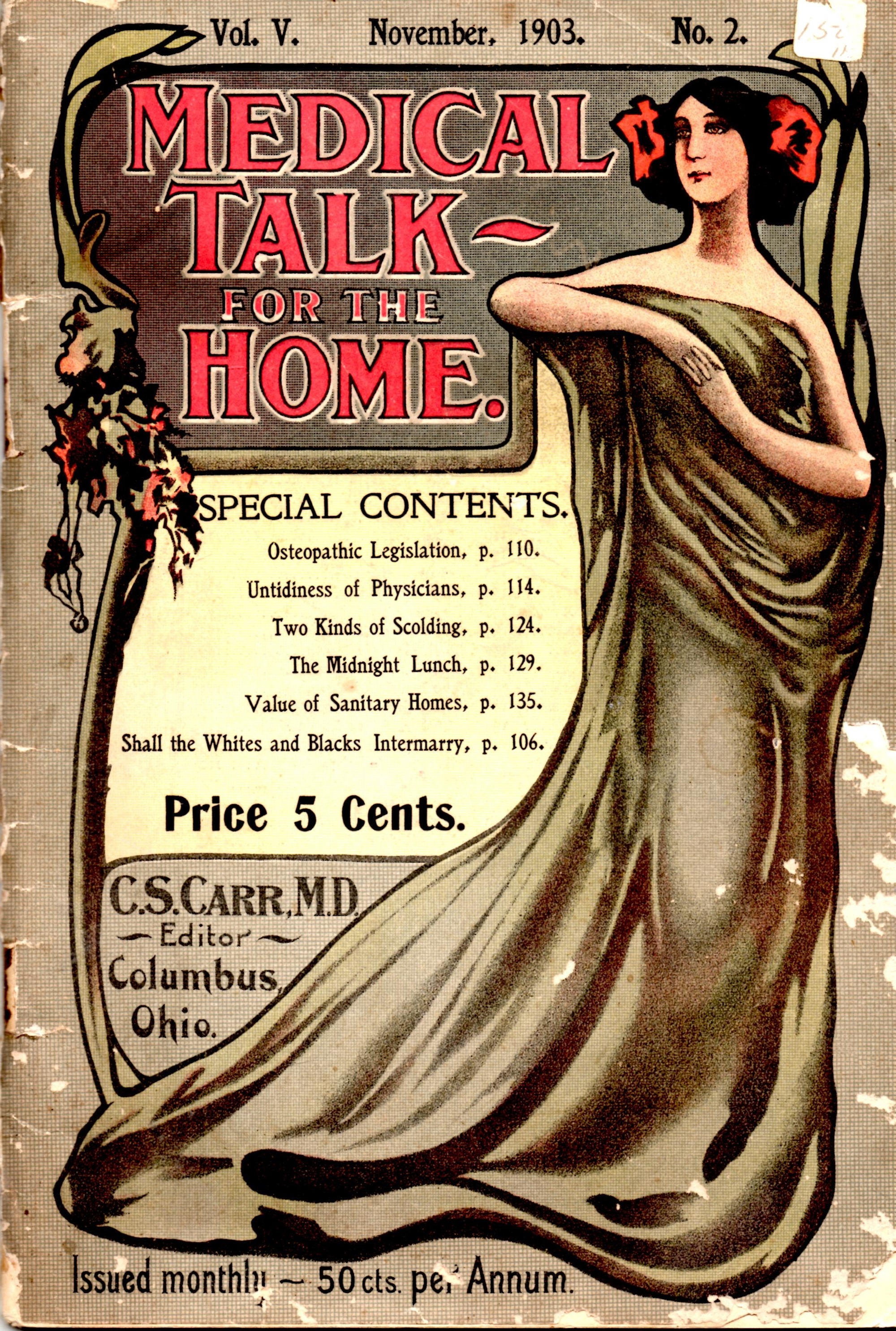 the　No.　for　Medical　Talk　Carr,　C.　Paperback　V.　MD　Good　(editor):　Home　Book　by　Vol.　1903　(1903)　November　S.　Booth