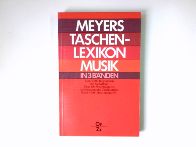 Meyers Taschenlexikon Musik: On - Zz - Eggebrecht, Hans H