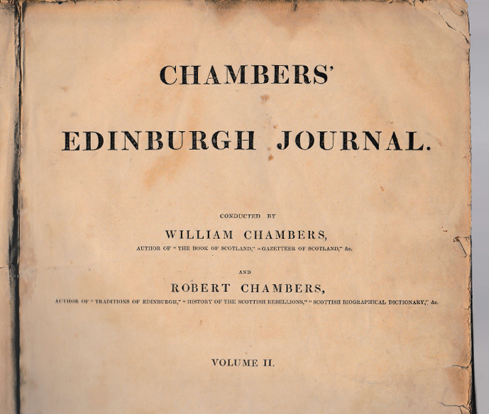 Chambers Edinburgh Journal. Volume 11 by Chambers, William and Robert Chambers (edit) (1833