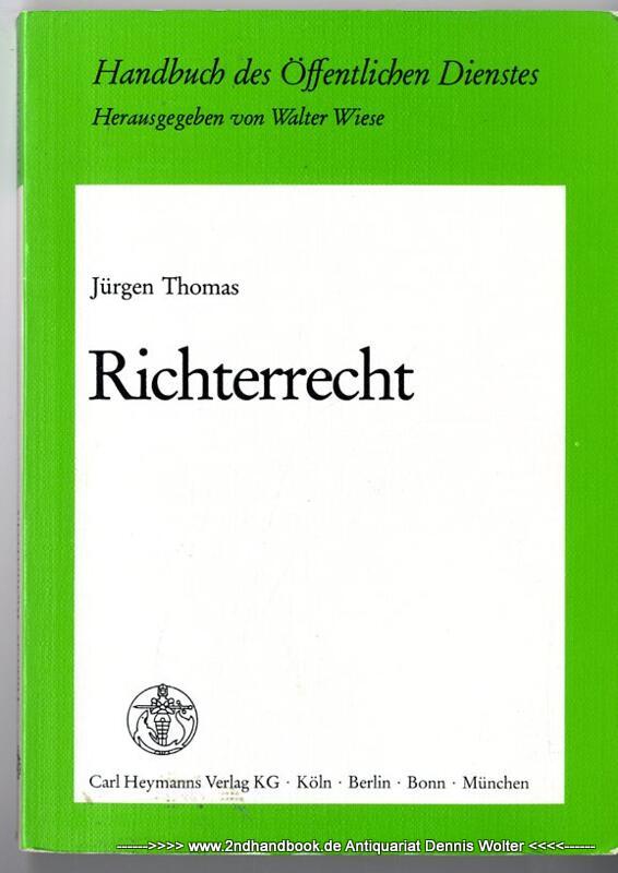 Richterrecht - Thomas, Jürgen (Verfasser)
