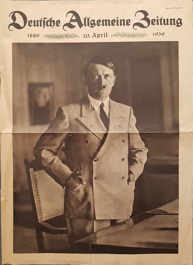 Deutsche Allgemeine Zeitung Berliner Ausgabe 20 April 1939 1889 1939 Sonderausgabe Zum 50 Geburtstag Adolf Hitlers Von Deutsche Allgemeine Zeitung Redaktion 1939 Antiquariat Schwarz Gromling Gbr