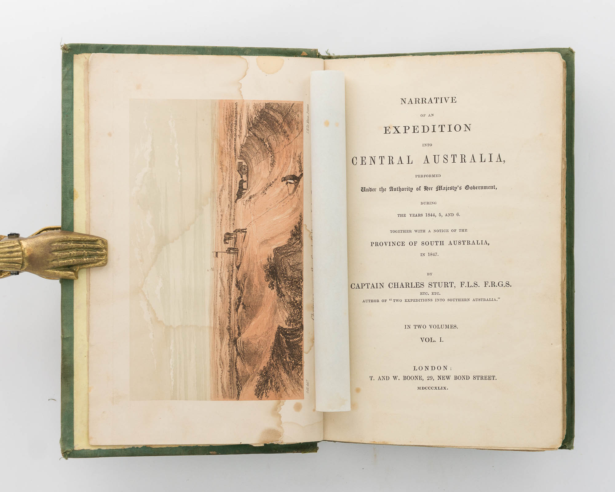 Narrative of an Expedition into Central Australia . during the Years 1844, 5 and 6. Together with a Notice of the Province of South Australia, in 1847 - [GOYDER, George Woodroofe] STURT, Charles