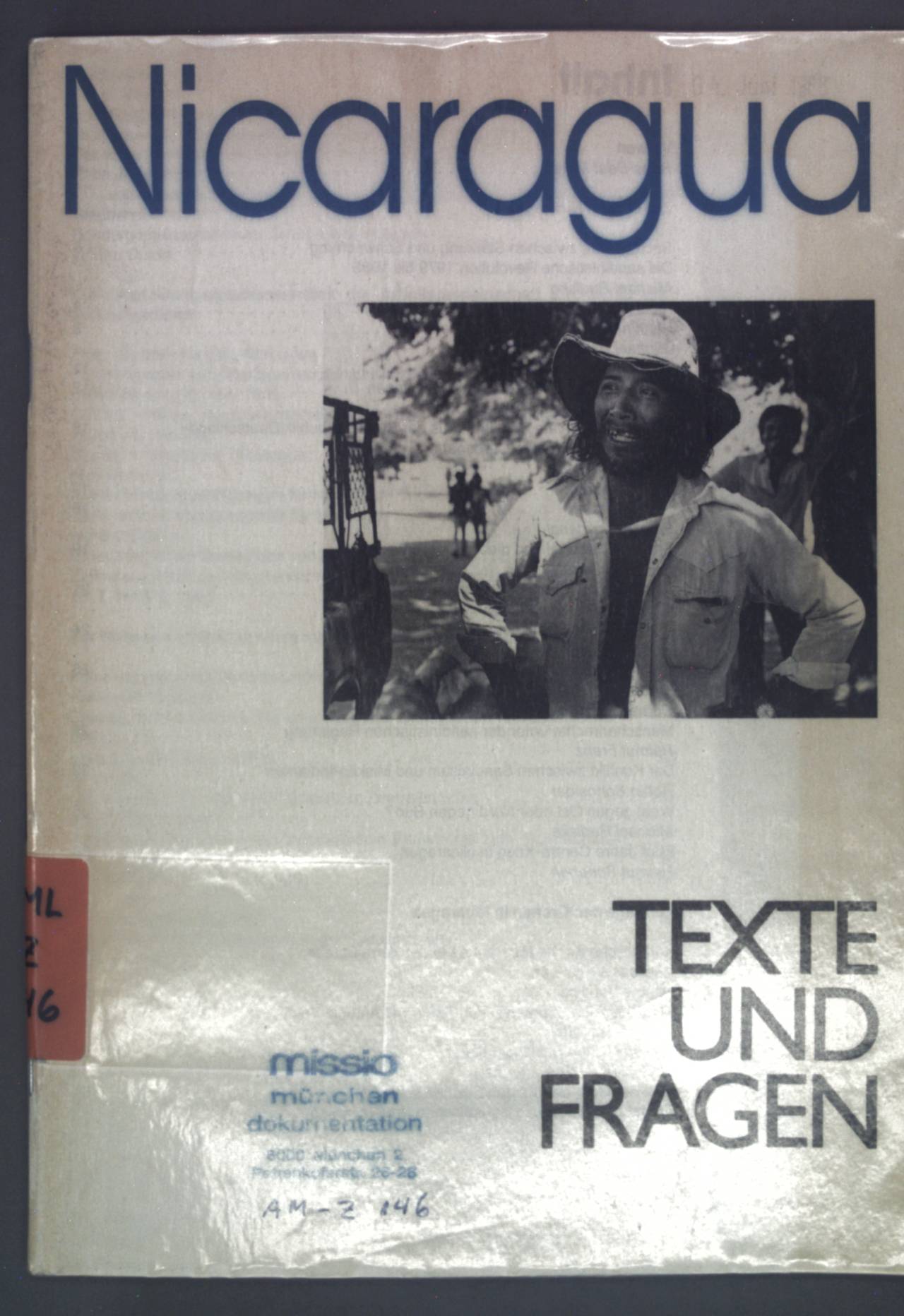 Alltag aus der Sicht eines Nicaraguaners - in: Nicaragua - Texte und Fragen. - Marcos, Jose Manuel Ruiz