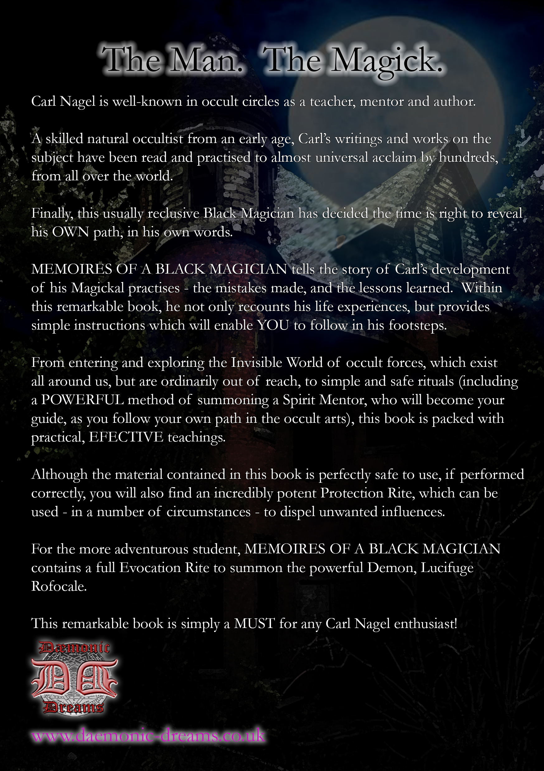 Memoires Of A Black Magician By Carl Nagel Occult Books Occultism Magick Witch Witchcraft Goetia Grimoire White Magick Black Magick Satanism Demonic Spells Rituals By Carl Nagel New Soft Cover 1st