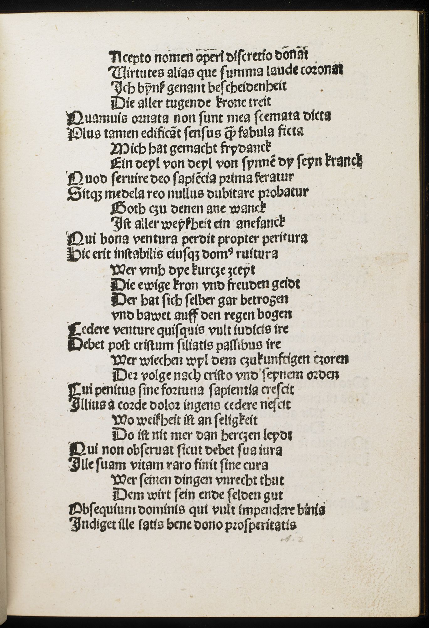 Proverbia eloquentis von Freydanck: (1490) | Bruce McKittrick Rare ...