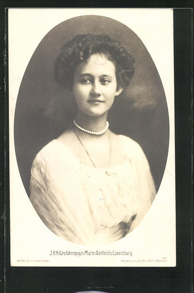 Ansichtskarte J.K.H. Grossherzogin Marie Adelheid von Luxemburg