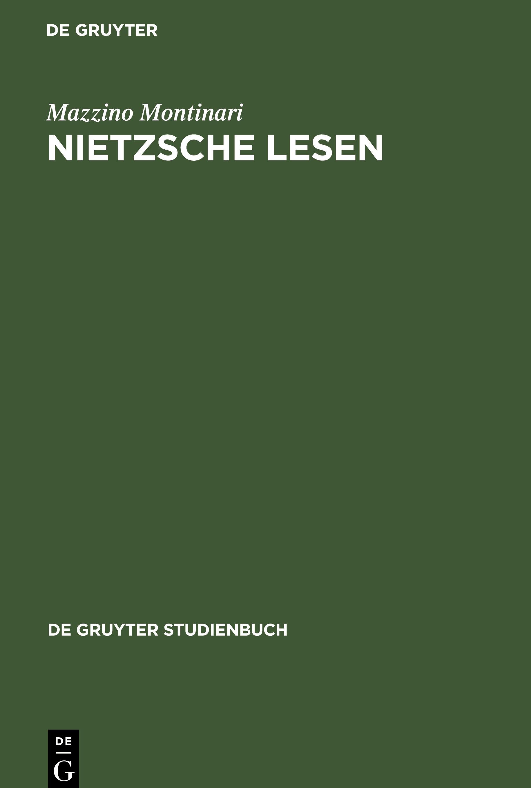 Nietzsche lesen - Montinari, Mazzino