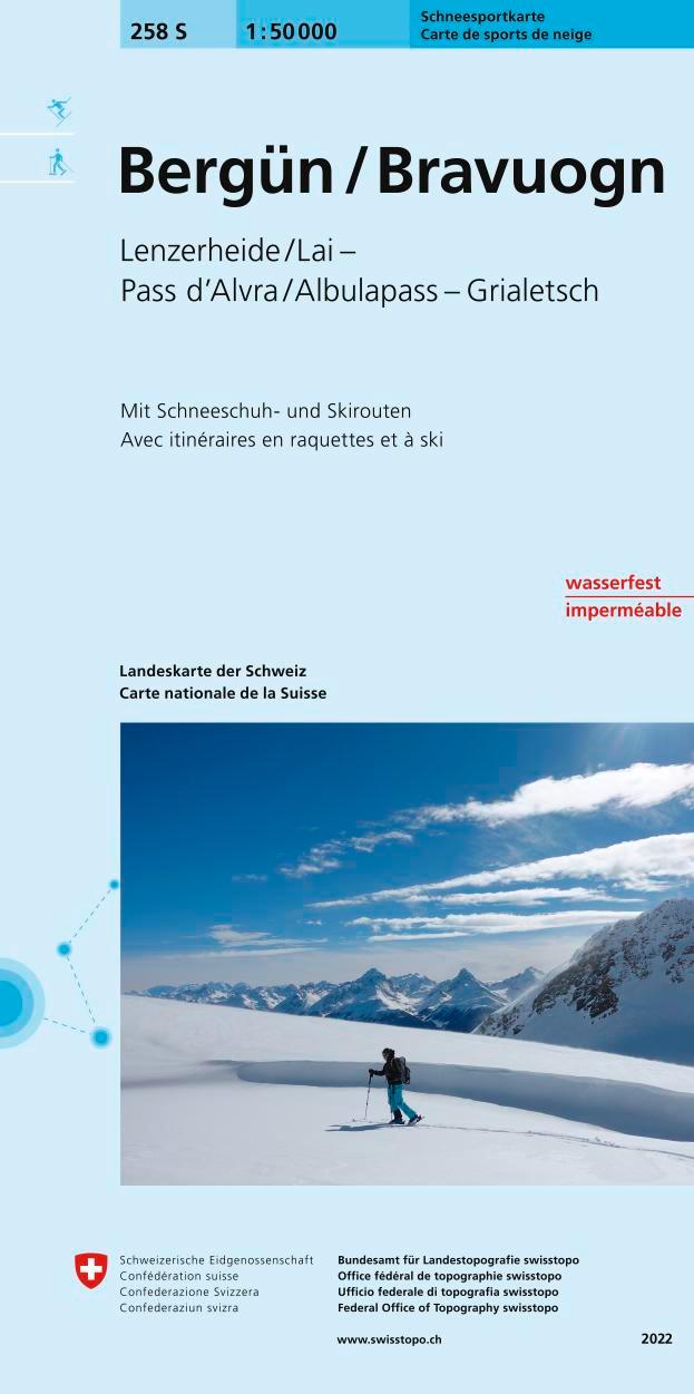 Swisstopo 1 : 50 000 Bergün Bravuogn Ski