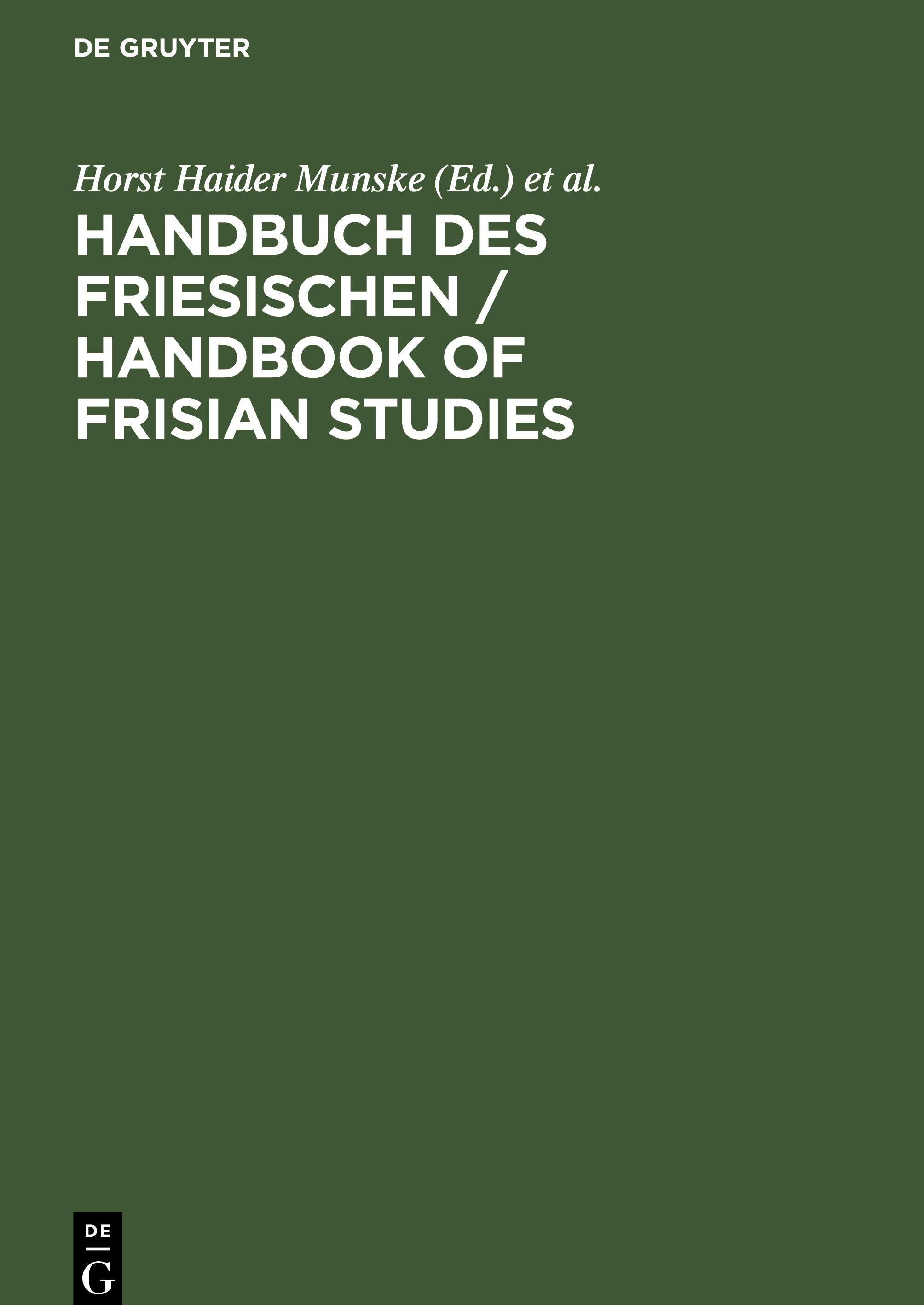 Handbuch des Friesischen / Handbook of Frisian Studies - Munske, Horst H.