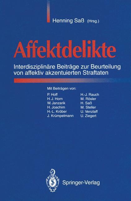 Affektdelikte - Saß, Henning