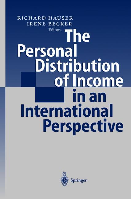 The Personal Distribution of Income in an International Perspective - Hauser, Richard|Becker, Irene