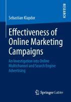 Effectiveness of Online Marketing Campaigns - Sebastian Klapdor