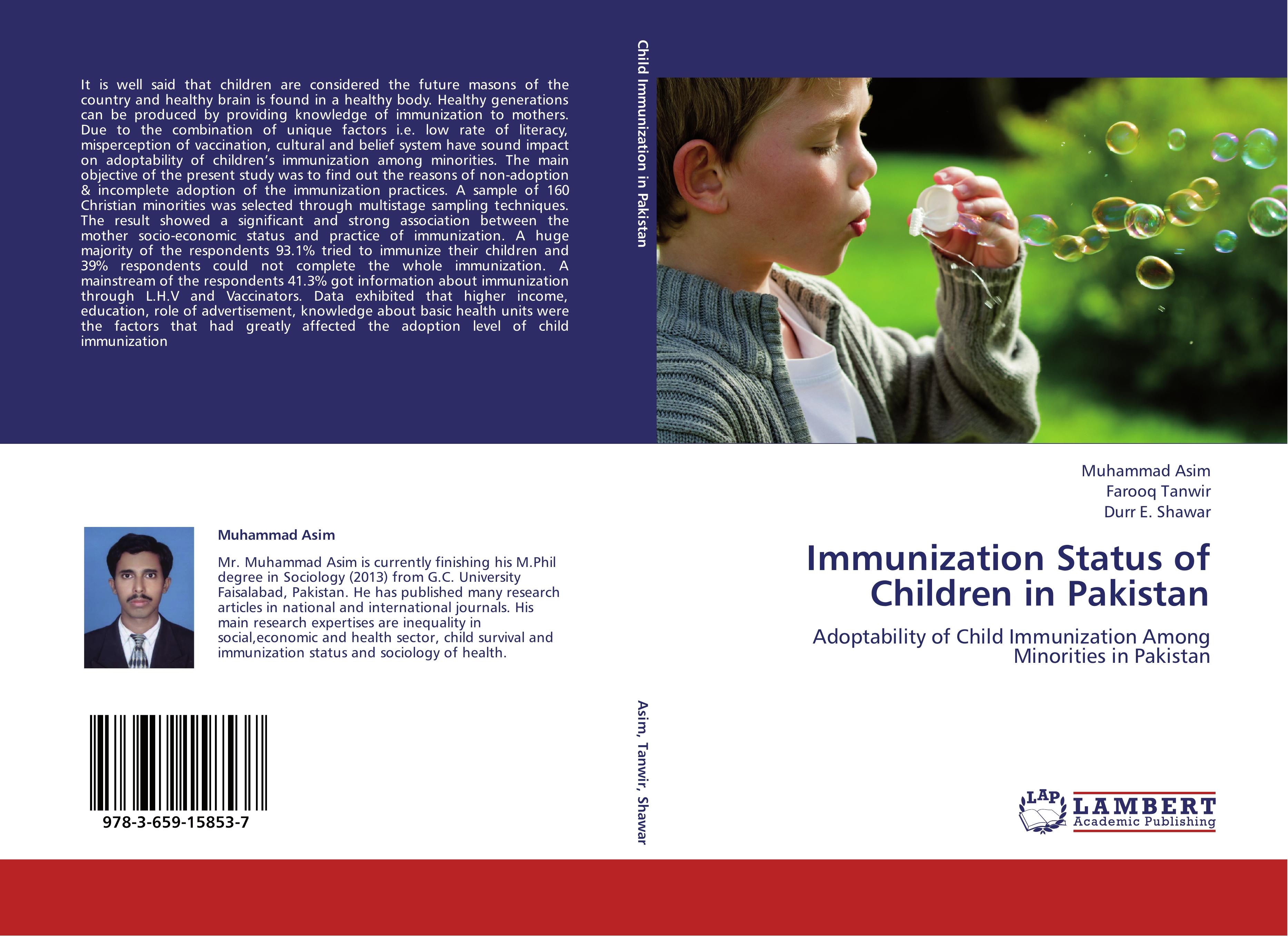 Immunization Status of Children in Pakistan - Muhammad Asim|Farooq Tanwir|Durr E. Shawar