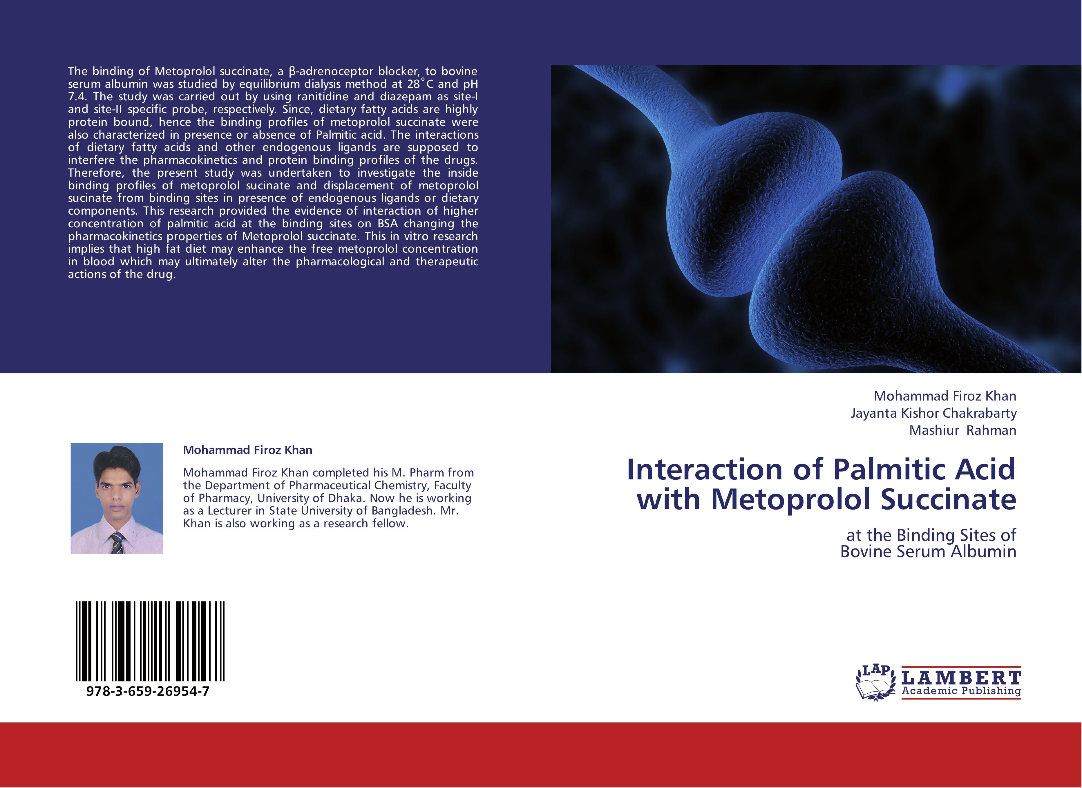 Interaction of Palmitic Acid with Metoprolol Succinate - Mohammad Firoz Khan|Jayanta Kishor chakrabarty|Mashiur Rahman