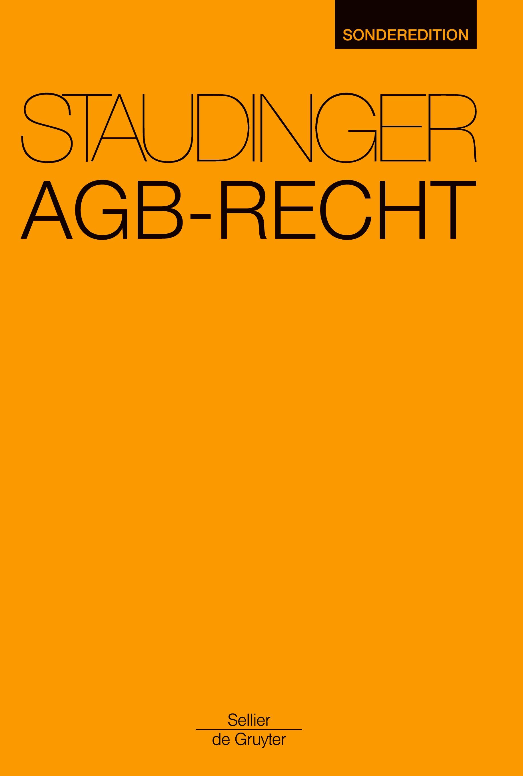 AGB-Recht - Staudinger, Julius von