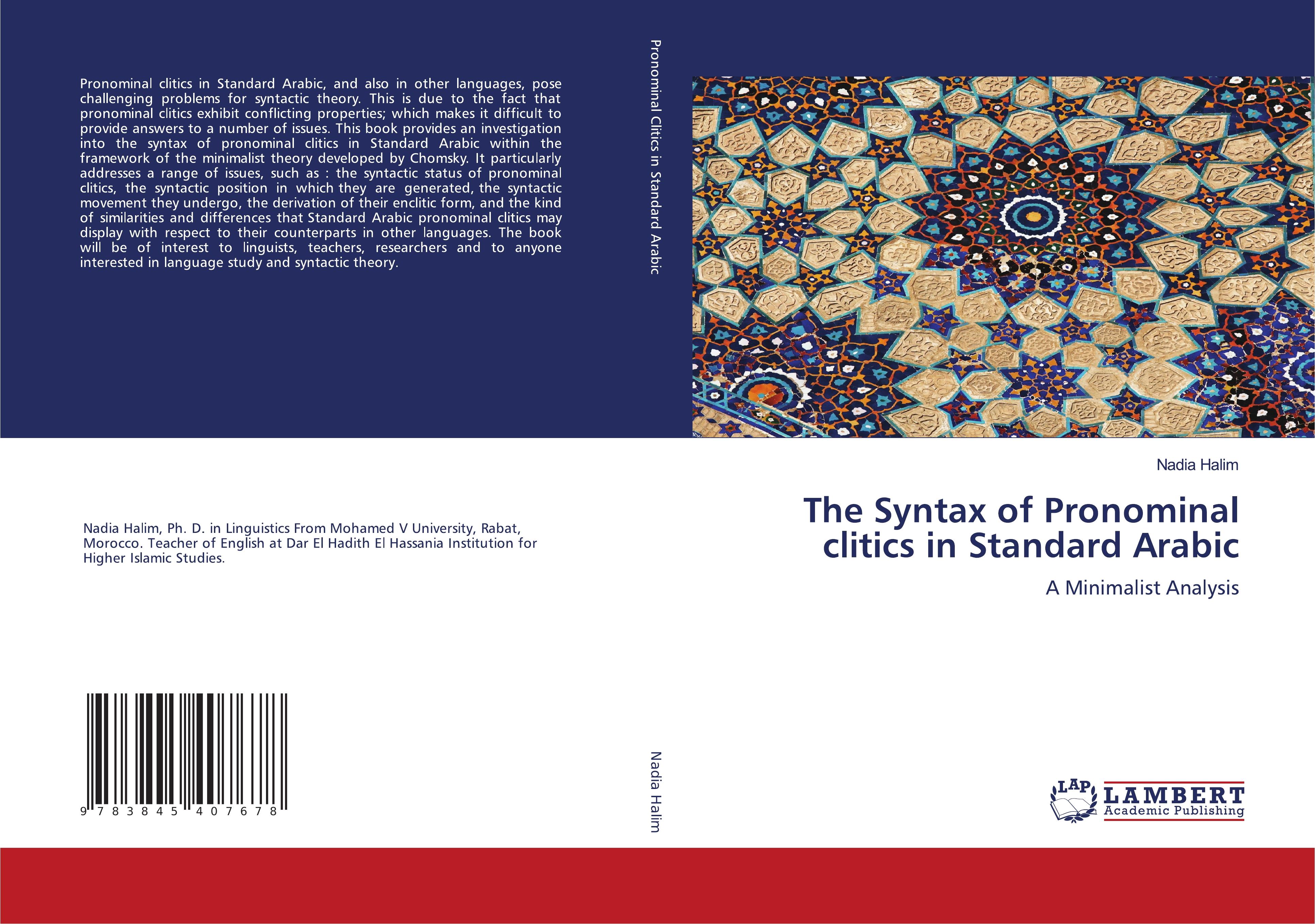 The Syntax of Pronominal clitics in Standard Arabic - Nadia Halim