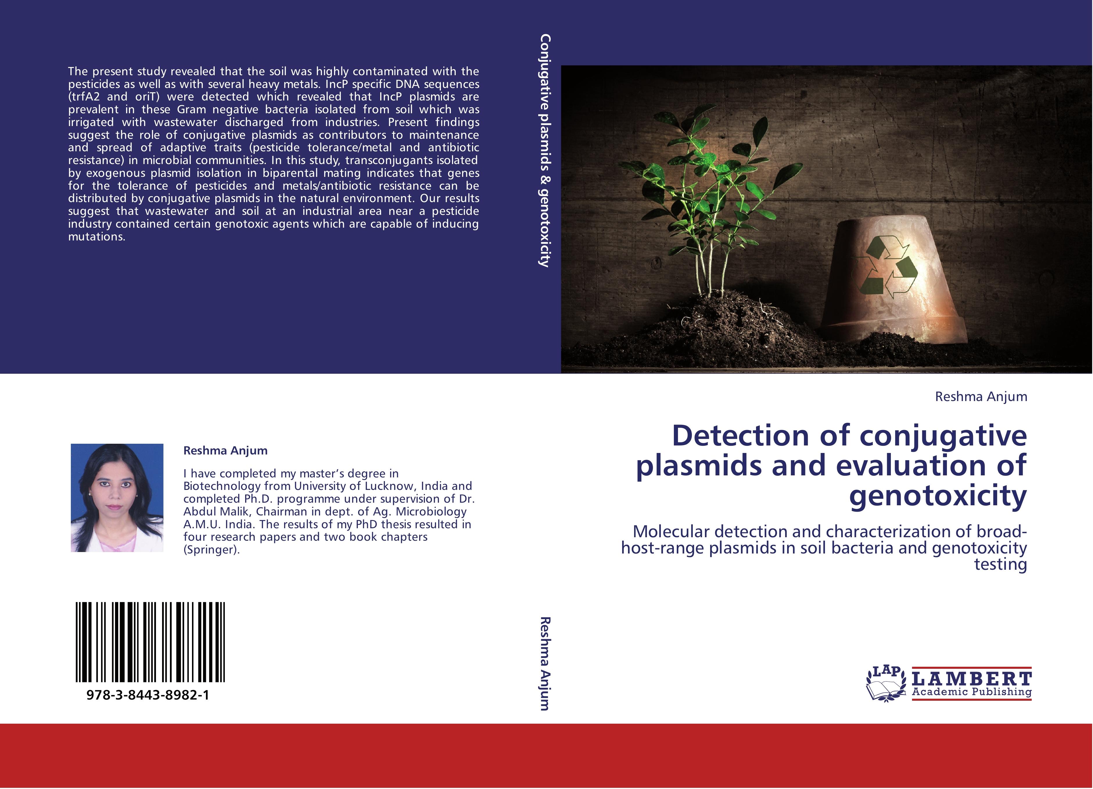 Detection of conjugative plasmids and evaluation of genotoxicity - Reshma Anjum