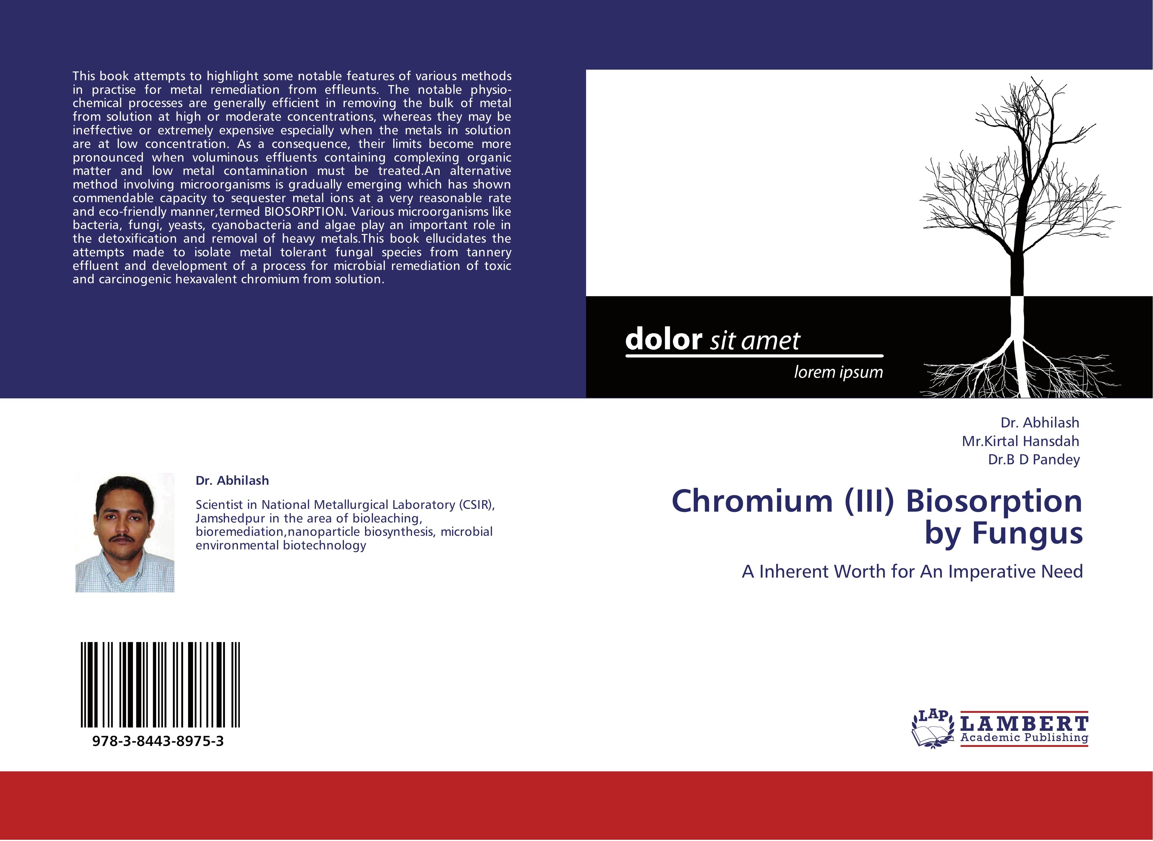 Chromium (III) Biosorption by Fungus - Dr. Abhilash|Mr.Kirtal Hansdah|Dr.B D Pandey