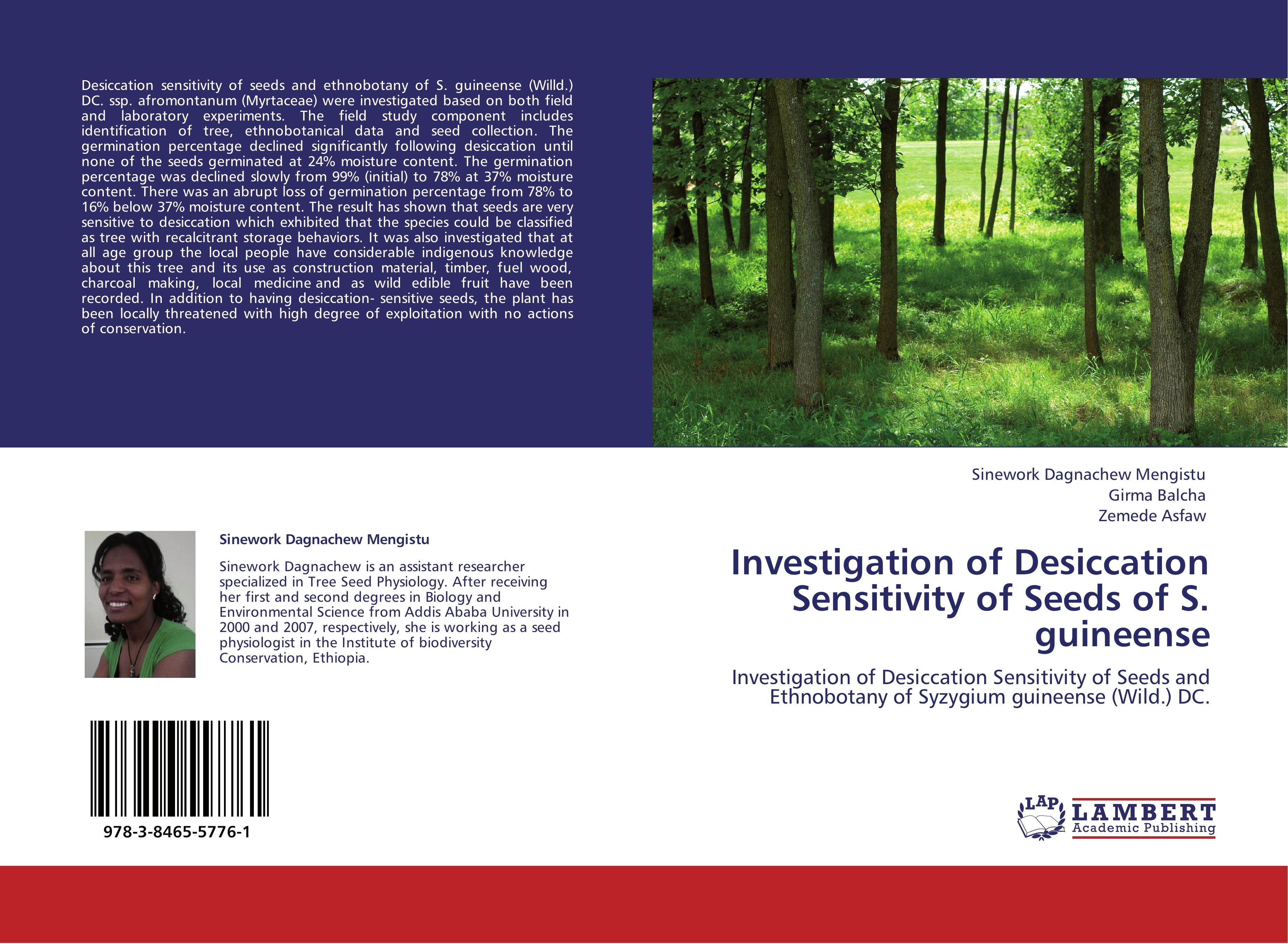 Investigation of Desiccation Sensitivity of Seeds of S. guineense - Mengistu, Sinework Dagnachew|Balcha, Girma|Asfaw, Zemede