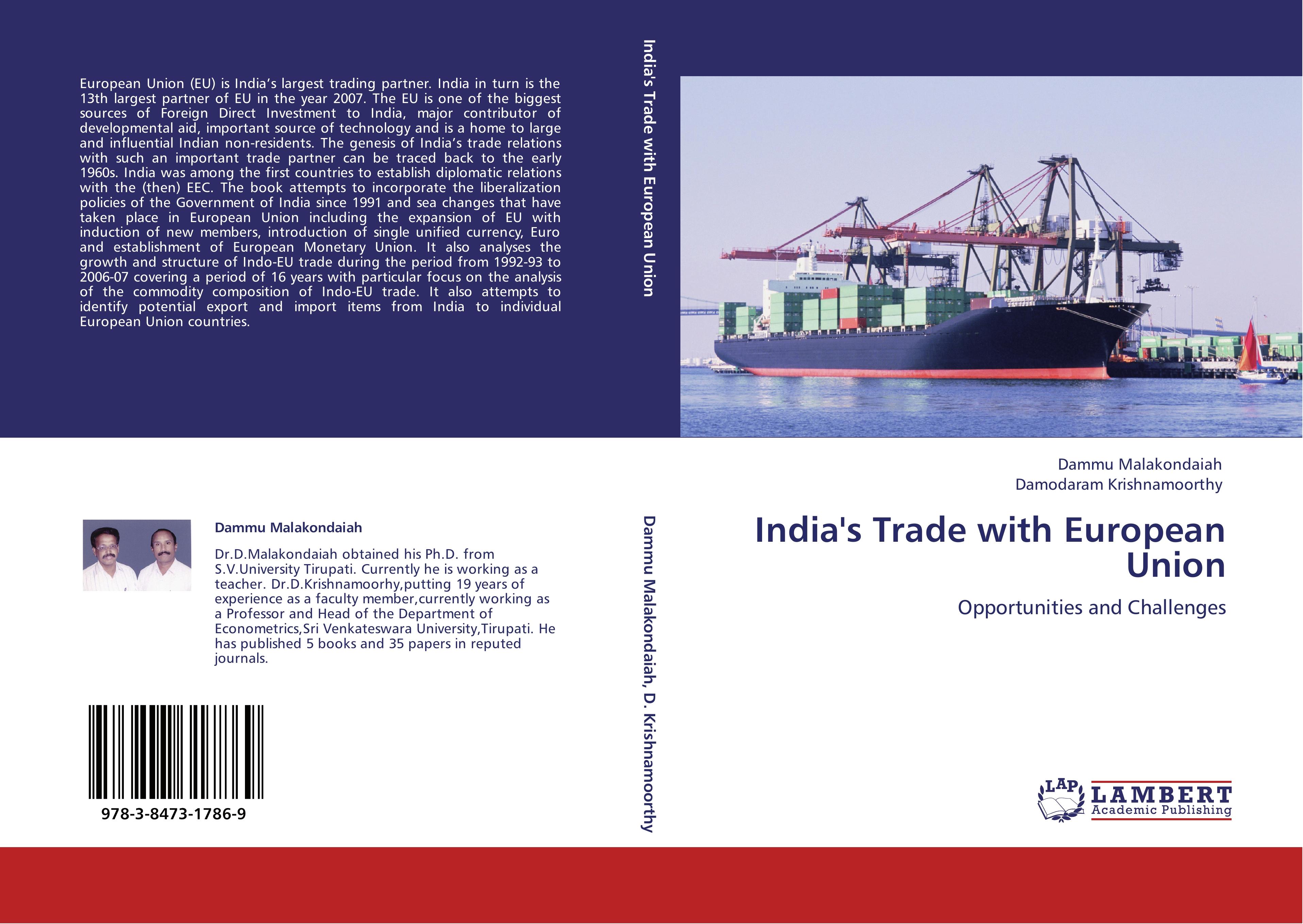 India s Trade with European Union - Dammu Malakondaiah|Damodaram Krishnamoorthy