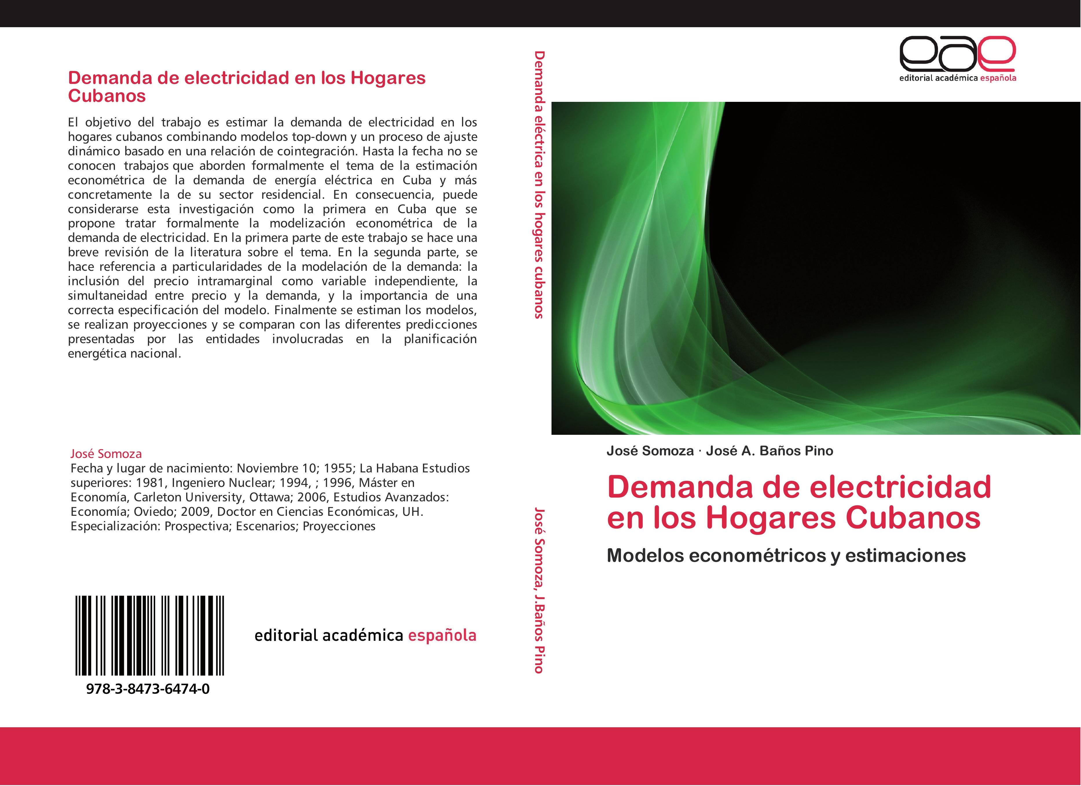 Demanda de electricidad en los Hogares Cubanos - José Somoza|José A. Baños Pino