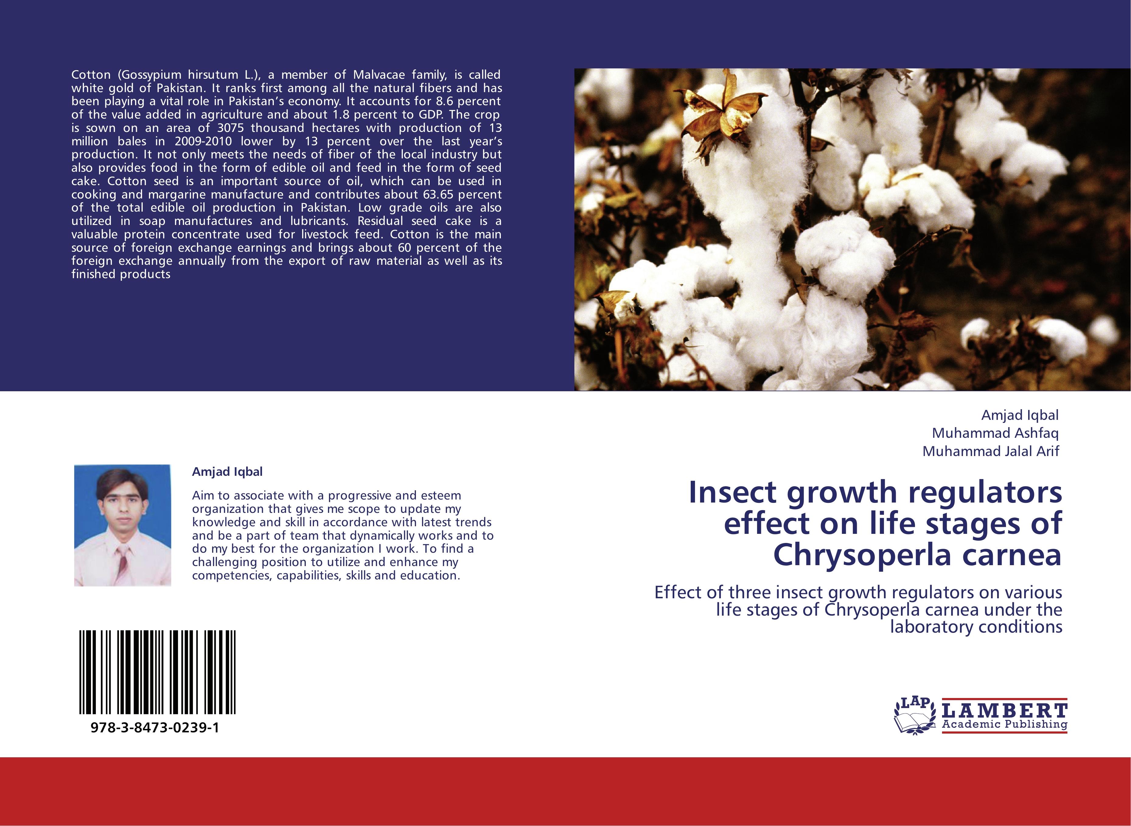 Insect growth regulators effect on life stages of Chrysoperla carnea - Amjad Iqbal|Muhammad Ashfaq|Muhammad Jalal Arif
