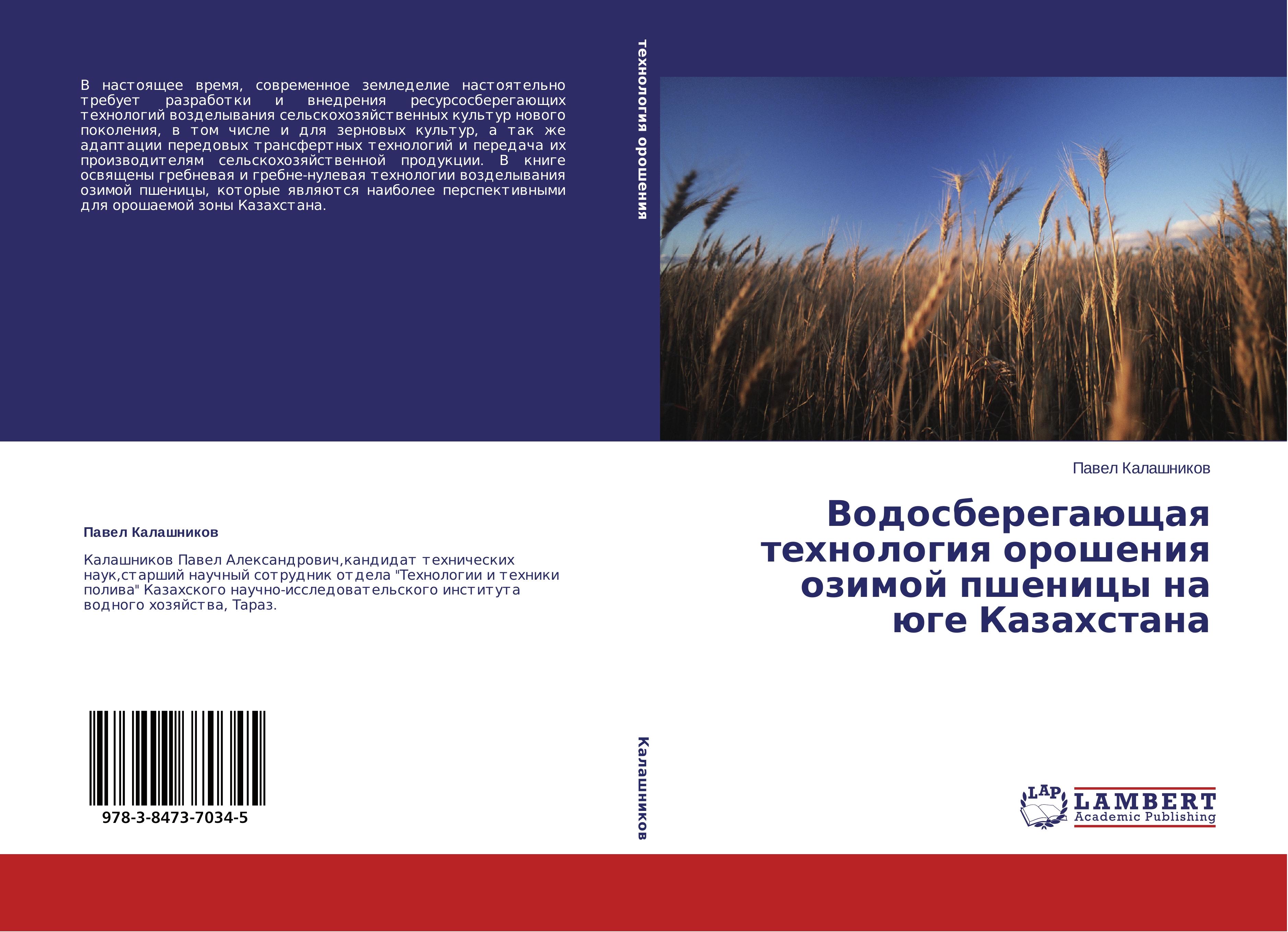Vodosberegayushchaya tekhnologiya orosheniya ozimoy pshenitsy na yuge Kazakhstana - Kalashnikov, Pavel