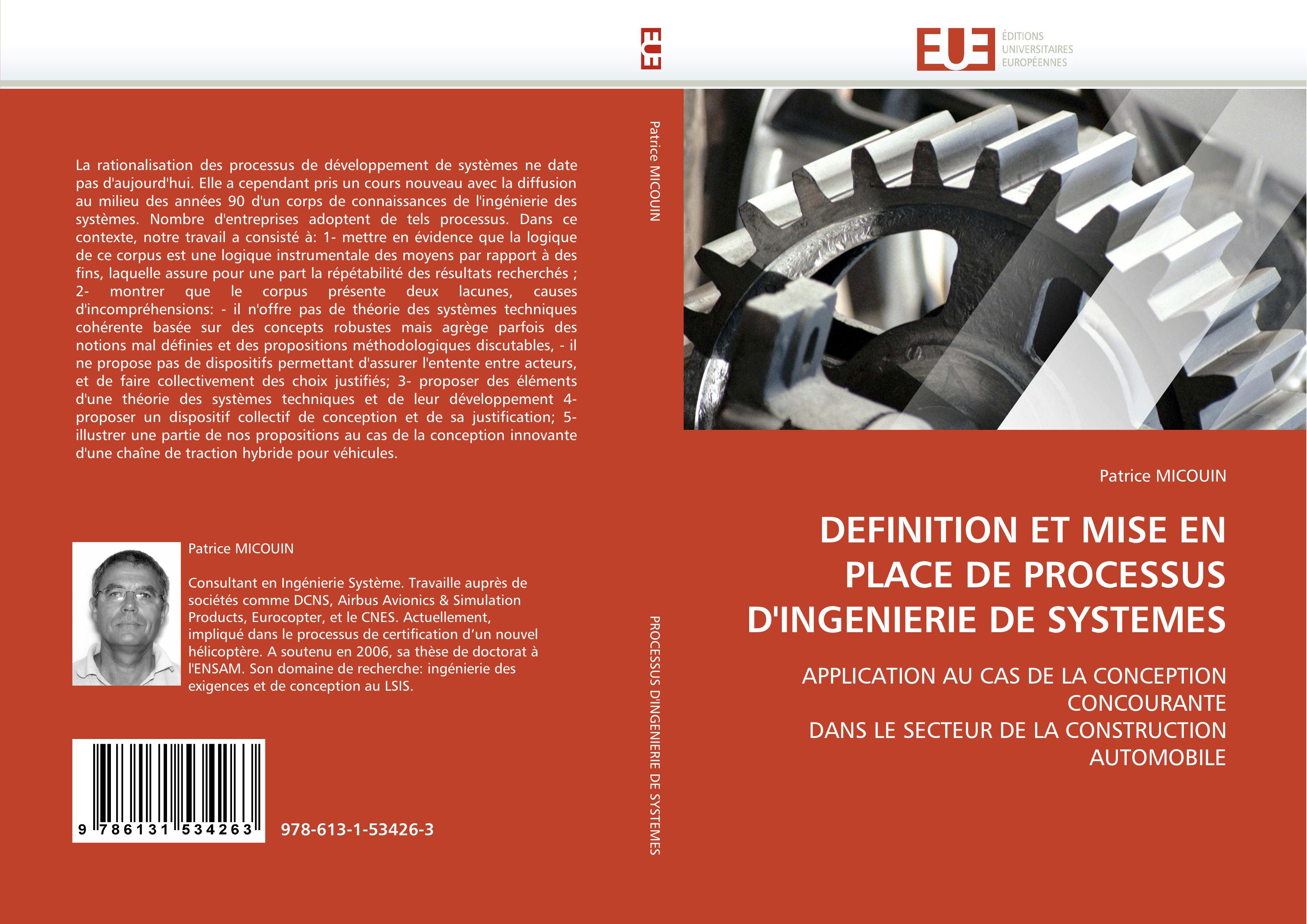 DEFINITION ET MISE EN PLACE DE PROCESSUS D'INGENIERIE DE SYSTEMES - Patrice MICOUIN