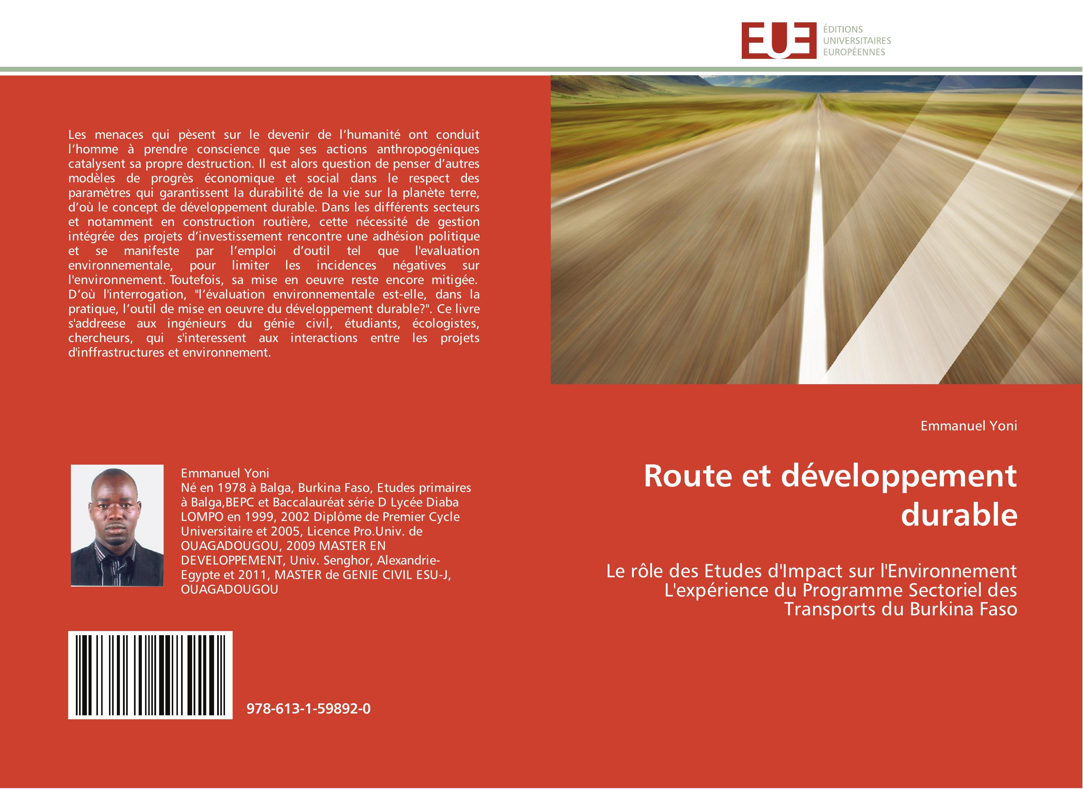 Route et développement durable - Emmanuel Yoni