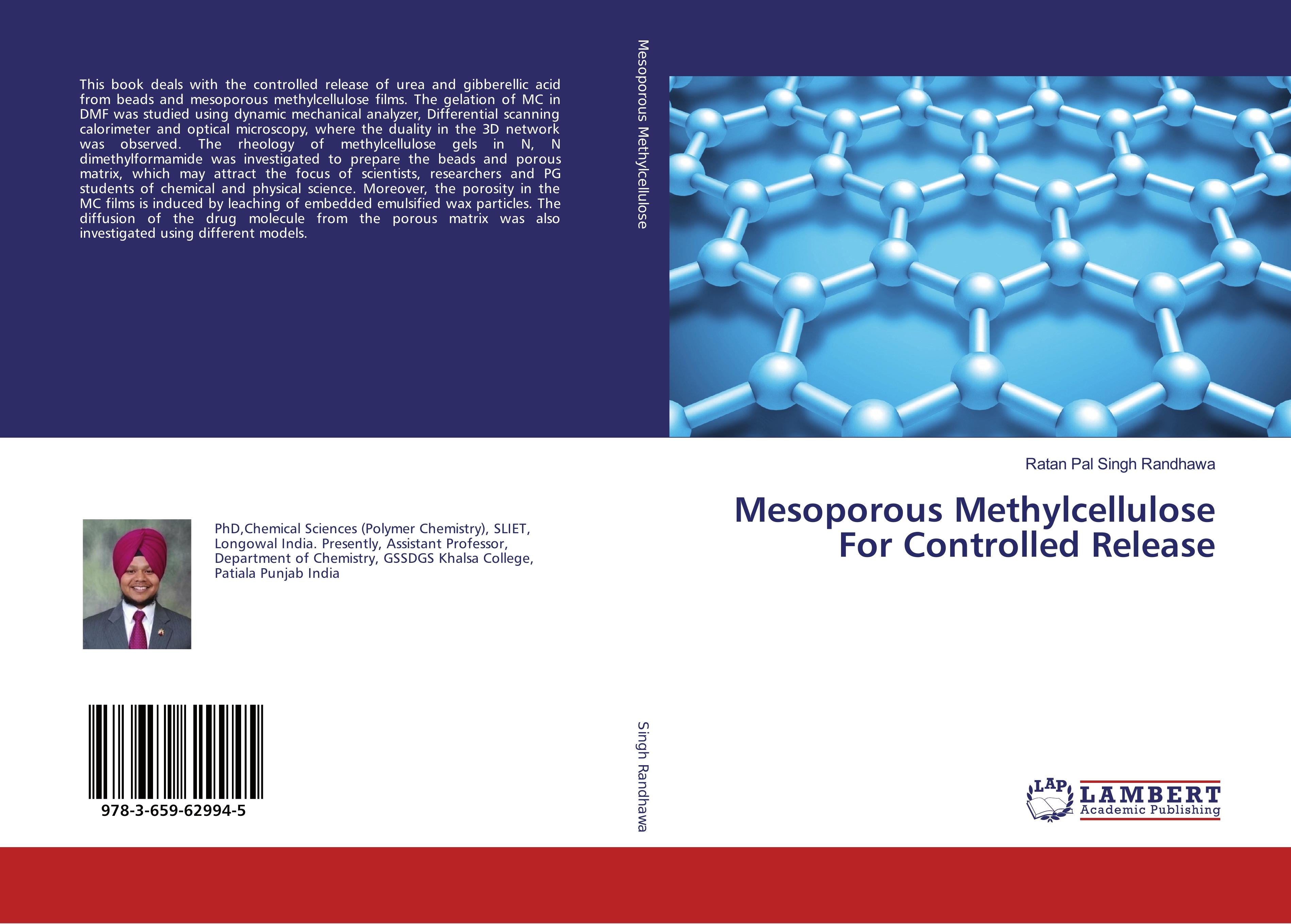 Mesoporous Methylcellulose For Controlled Release - Singh Randhawa, Ratan Pal