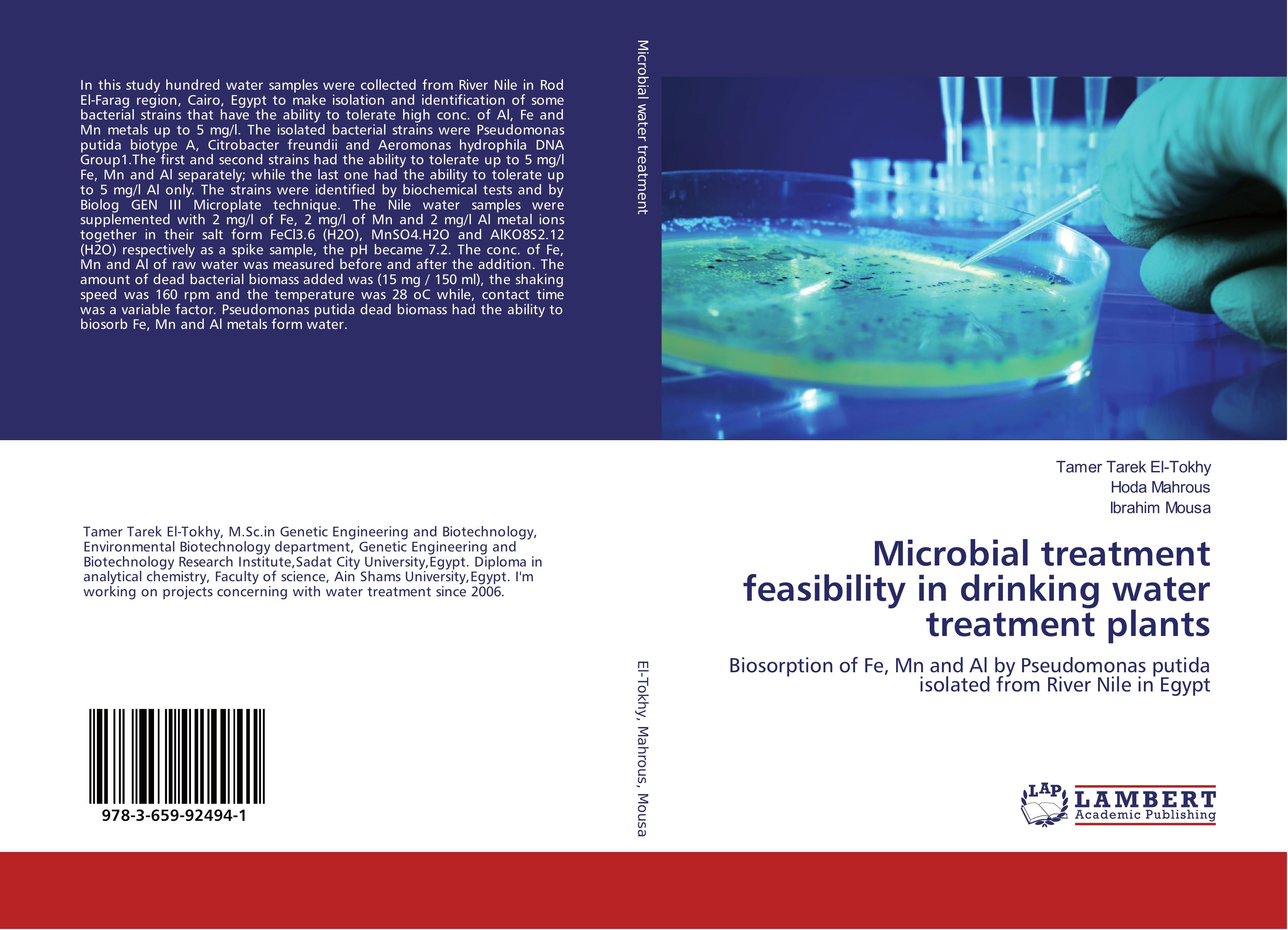 Microbial treatment feasibility in drinking water treatment plants - Tamer Tarek El-Tokhy|Hoda Mahrous|Ibrahim Mousa