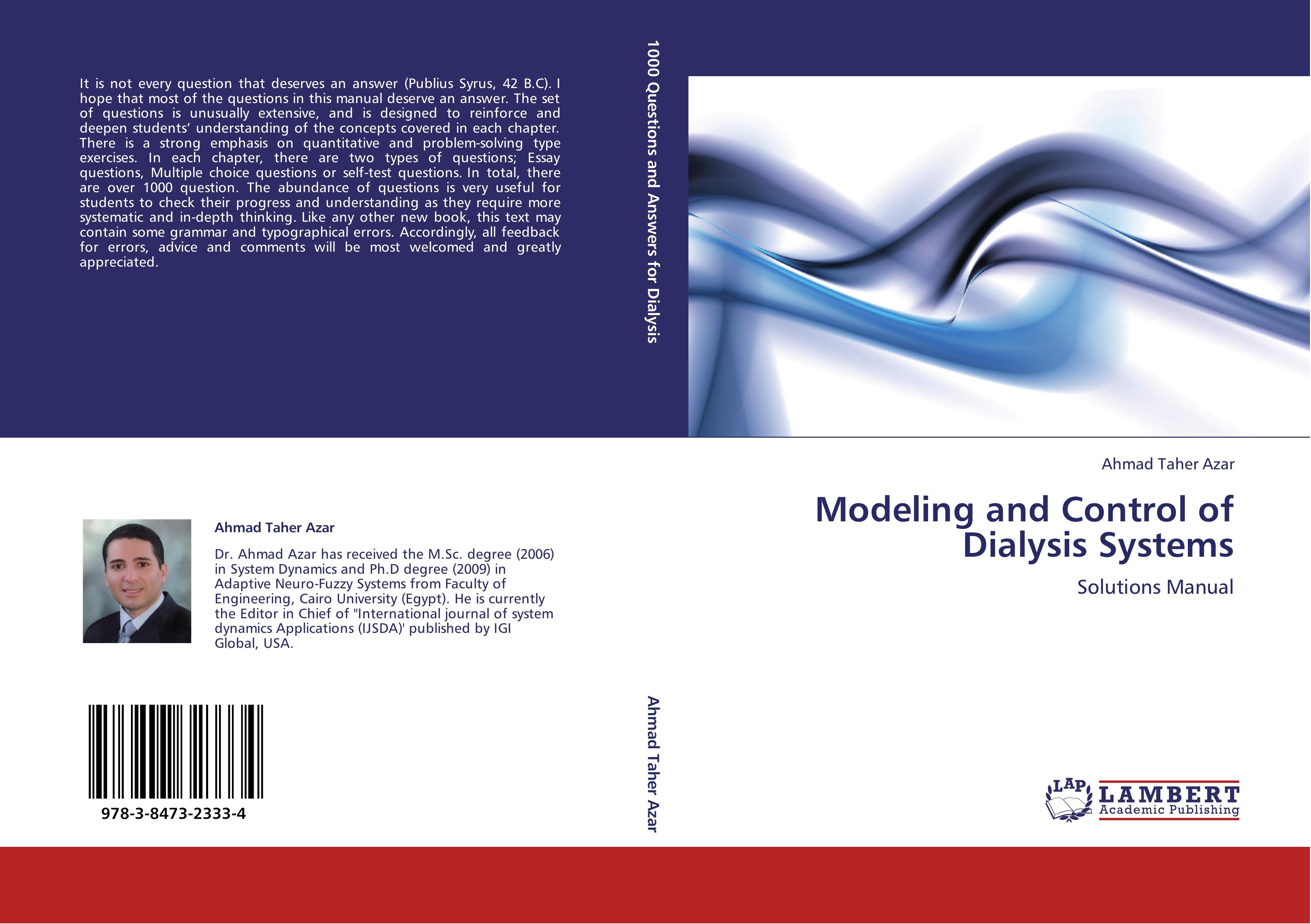 Modeling and Control of Dialysis Systems - Ahmad Taher Azar