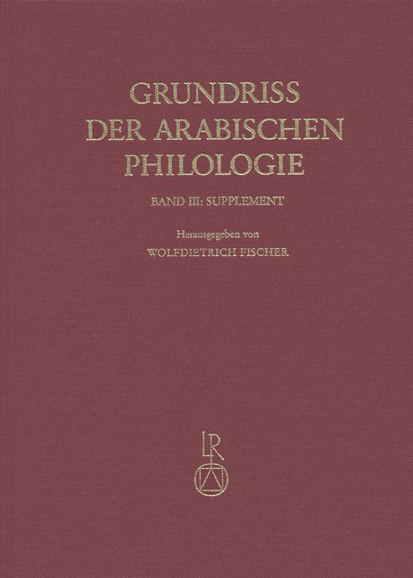 Grundriss der arabischen Philologie. Bd.2 - Gätje, Helmut