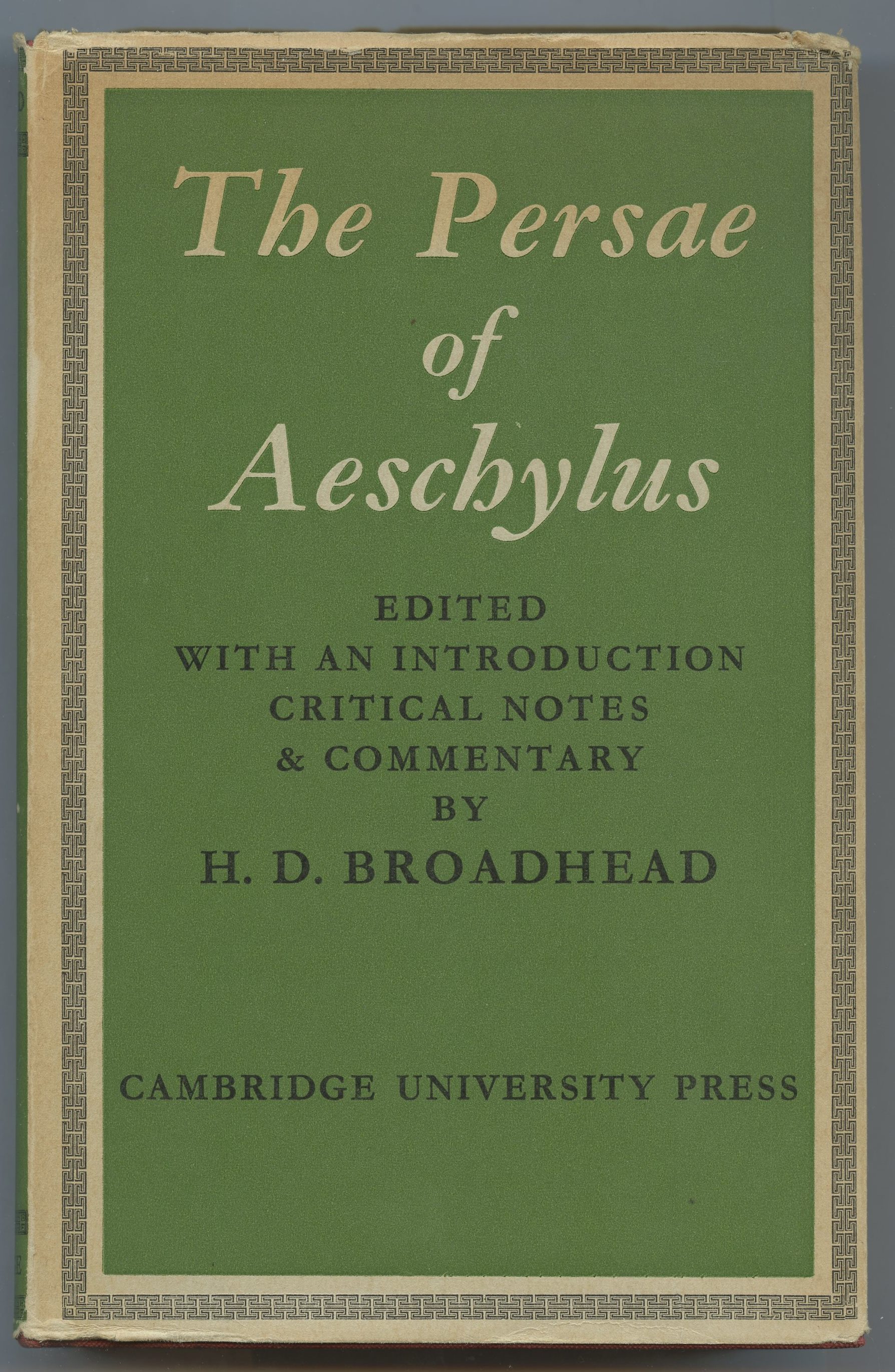 The Persae of Aeschylus - BROADHEAD, H. D. (ed.)