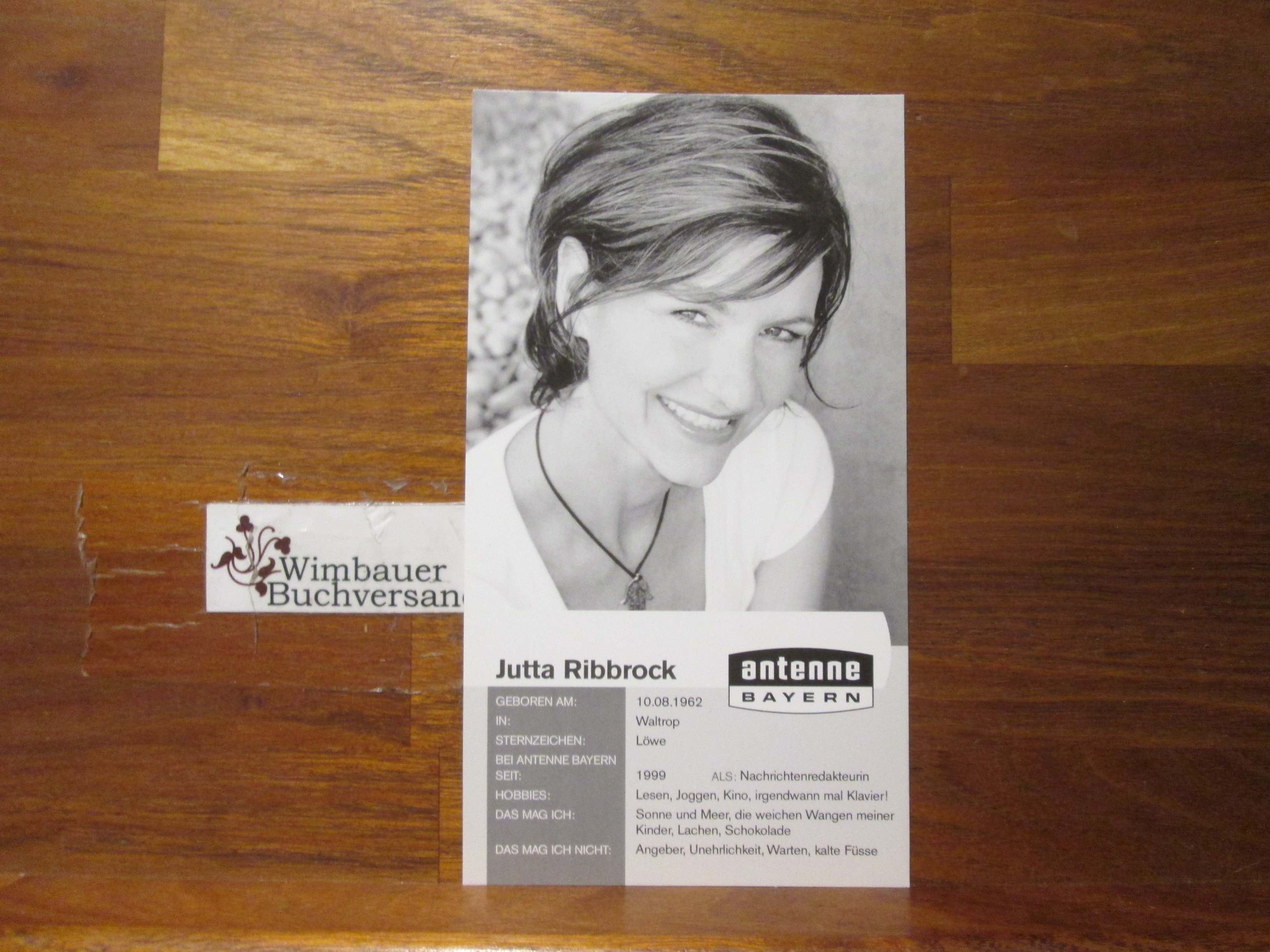 Autogrammkarte Jutta Ribbrock Antenne Bayern by Ribbrock, Jutta
