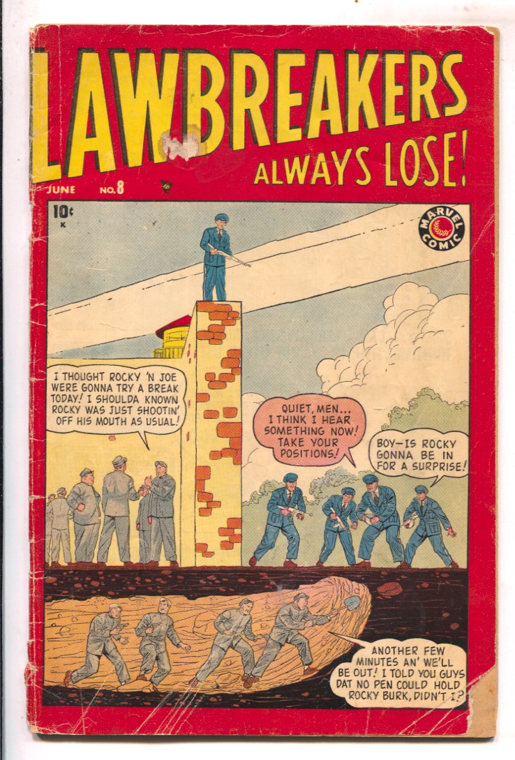 Lawbreakers Always Lose 8 1949 Marvel Prison Break Cover Syd Shores Pre Code Crime 1949 Comic Dta Collectibles
