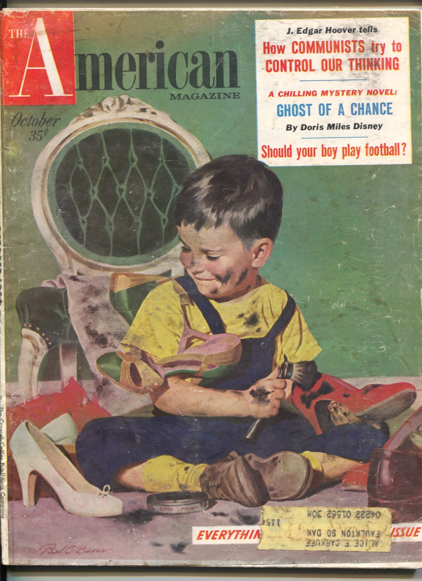 American Magazine 10/1955-J Edgar Hoover-pulp fiction-classic car ads-VG [Very Good] [Softcover]