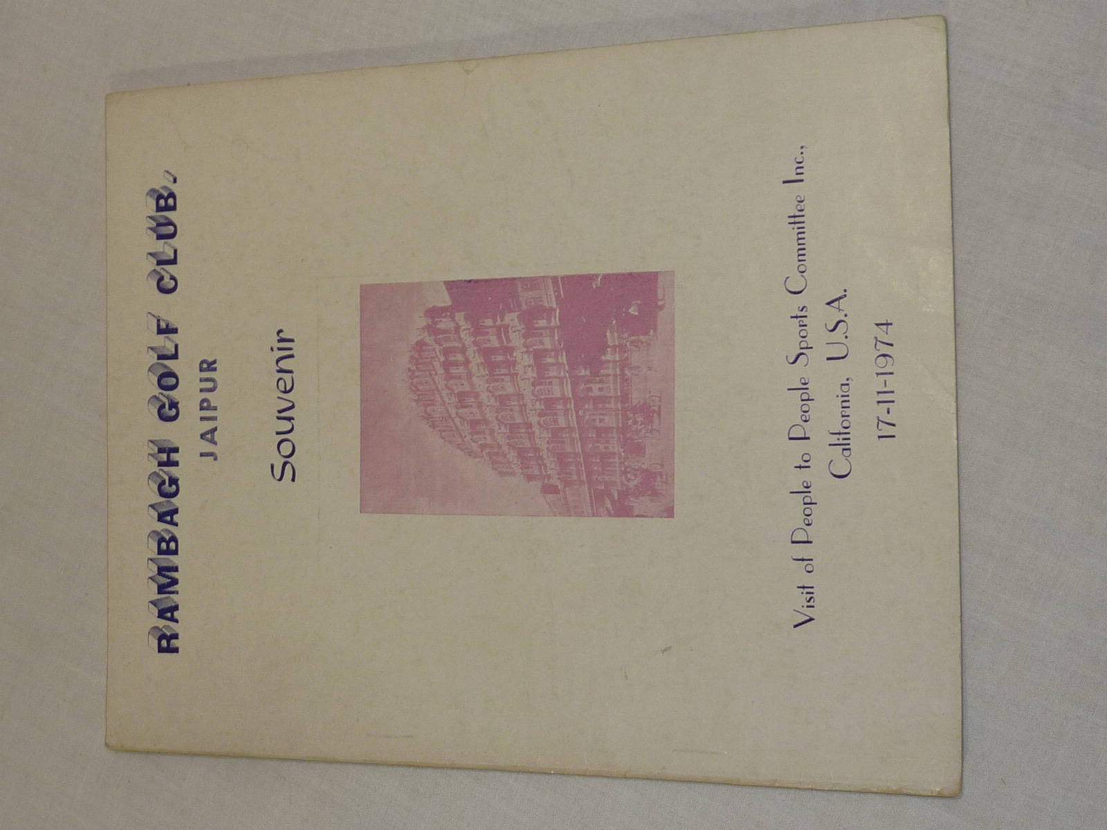 Rambagh Golf Club Jaipur Souvenir by Rambagh Golf Club Good Plus