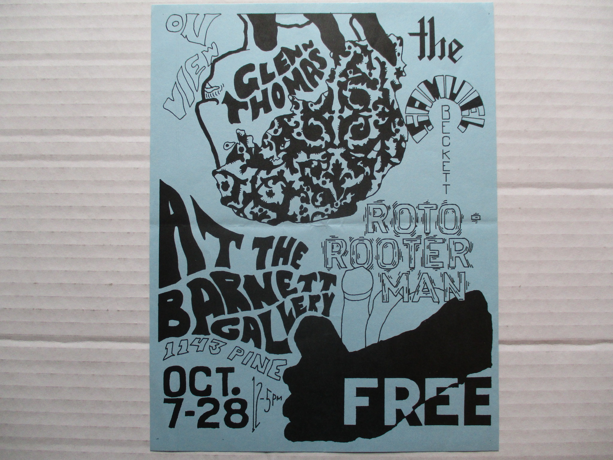 Glenn Thomas The Samuel Beckett Roto Rooter Man Barnett Gallery Oct 7 ...