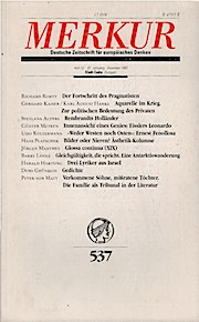 Merkur : Deutsche Zeitschrift für europäisches Denken; 47. Jahrgang, Dez. 1993, Heft 12 (Gesamtnr.: 537). - Karl Heinz (Hg.) Bohrer