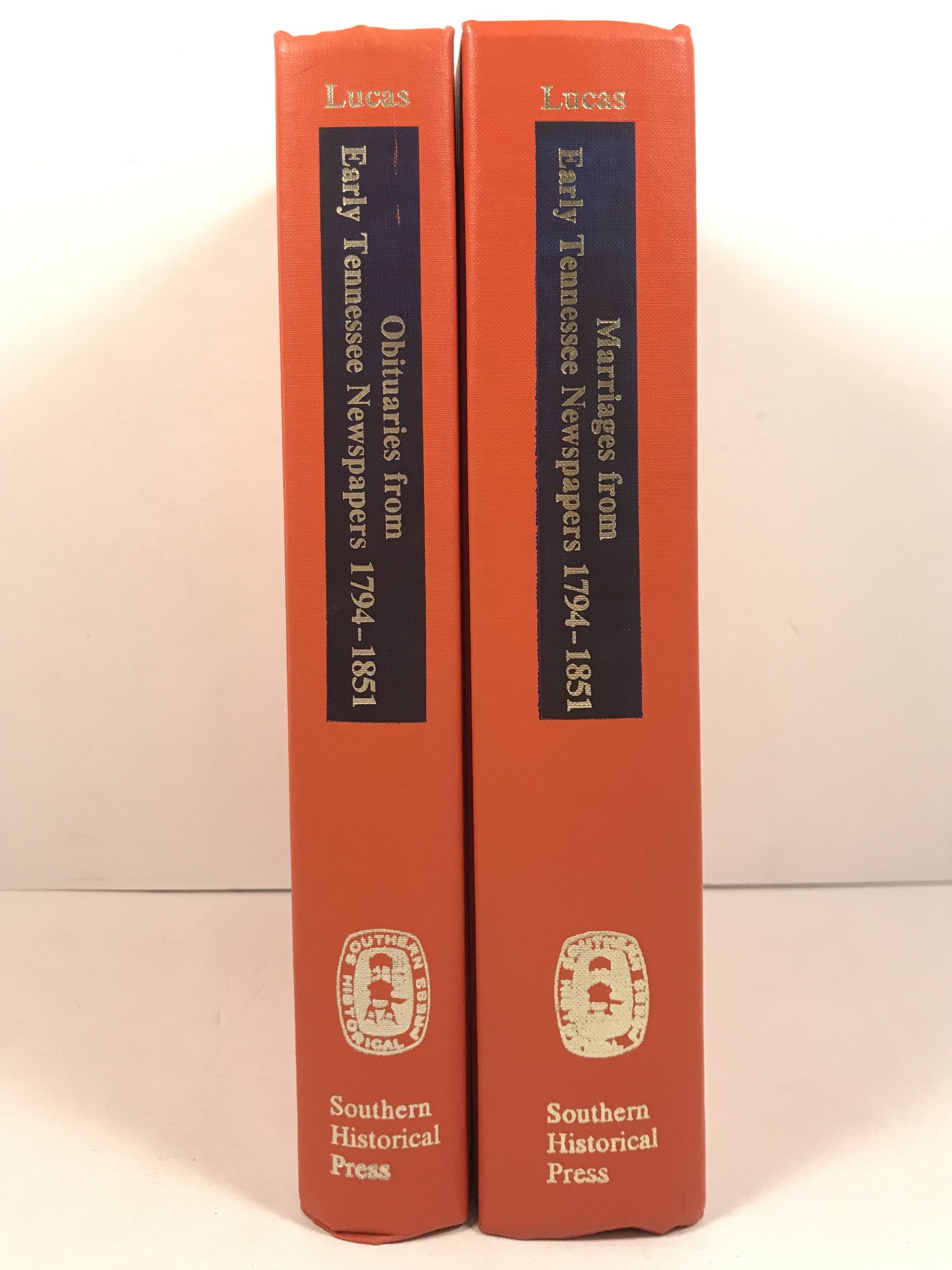 Obituaries from Early Tennessee Newspapers 17941851 2 Volumes by Lucas