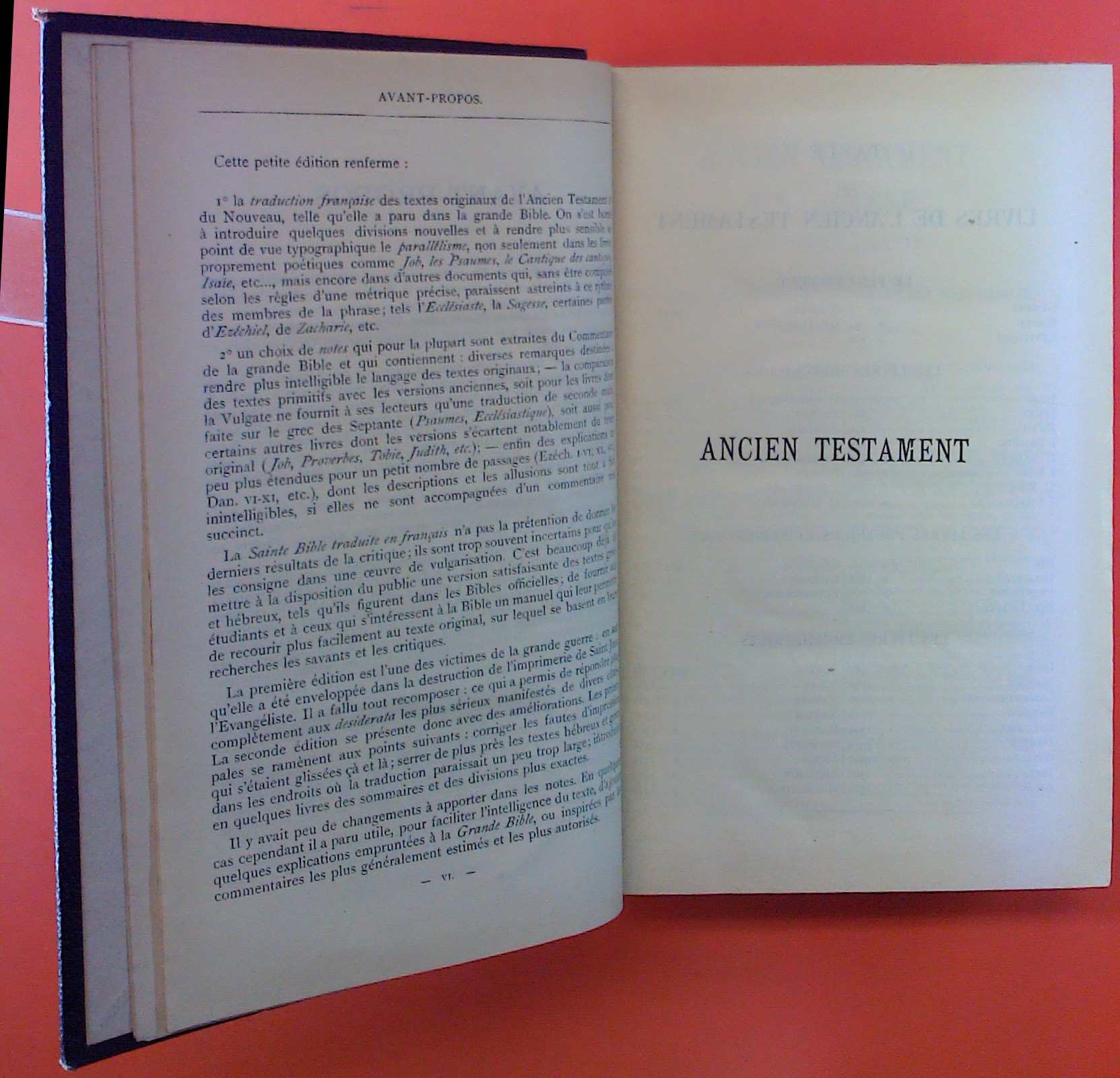 La Sainte Bible. Traduction D Aprés Les Textes Originaux par L Abbé A