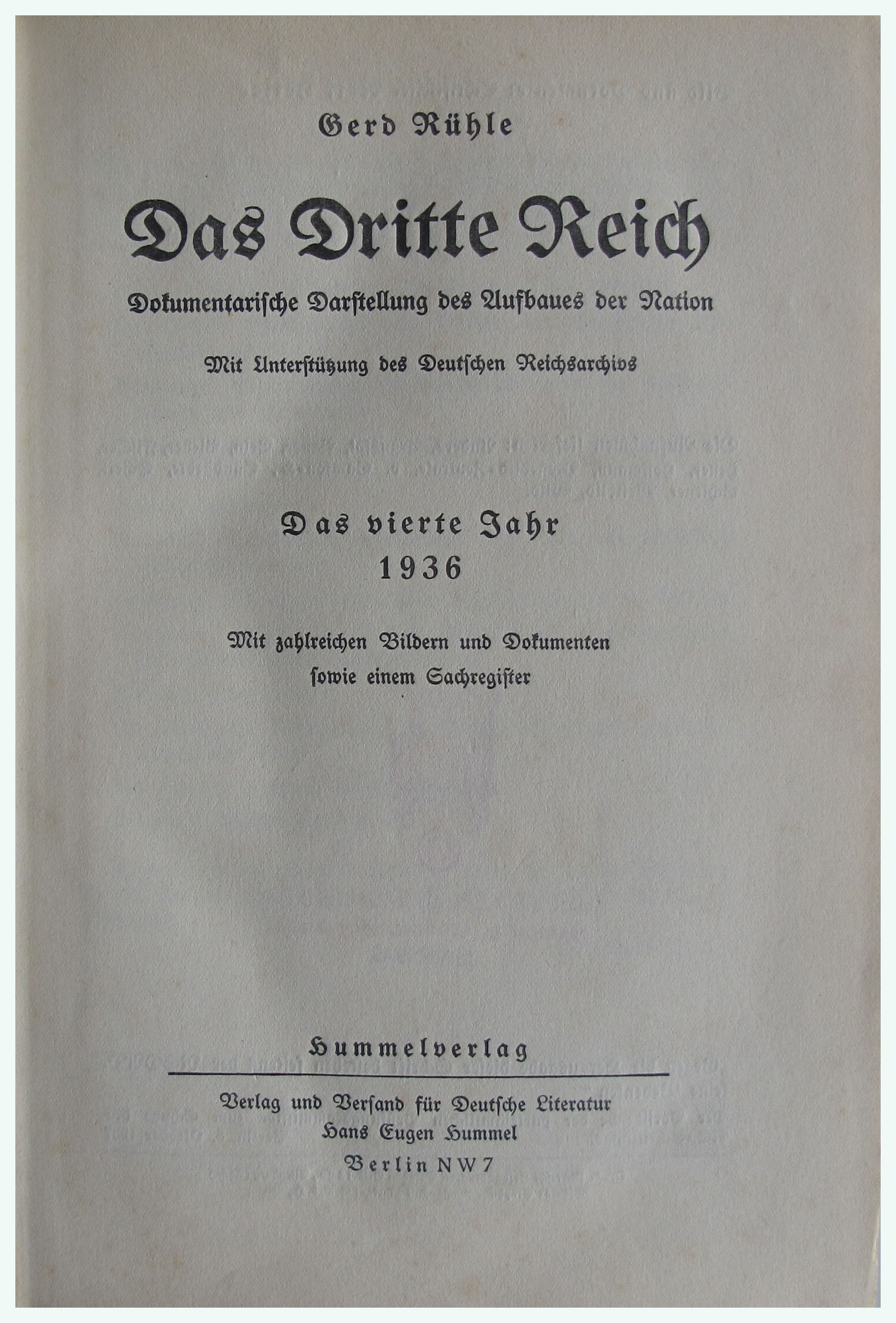 Das dritte Reich [The Third Reich] von Gerd Ruhl: Good Hardcover ...