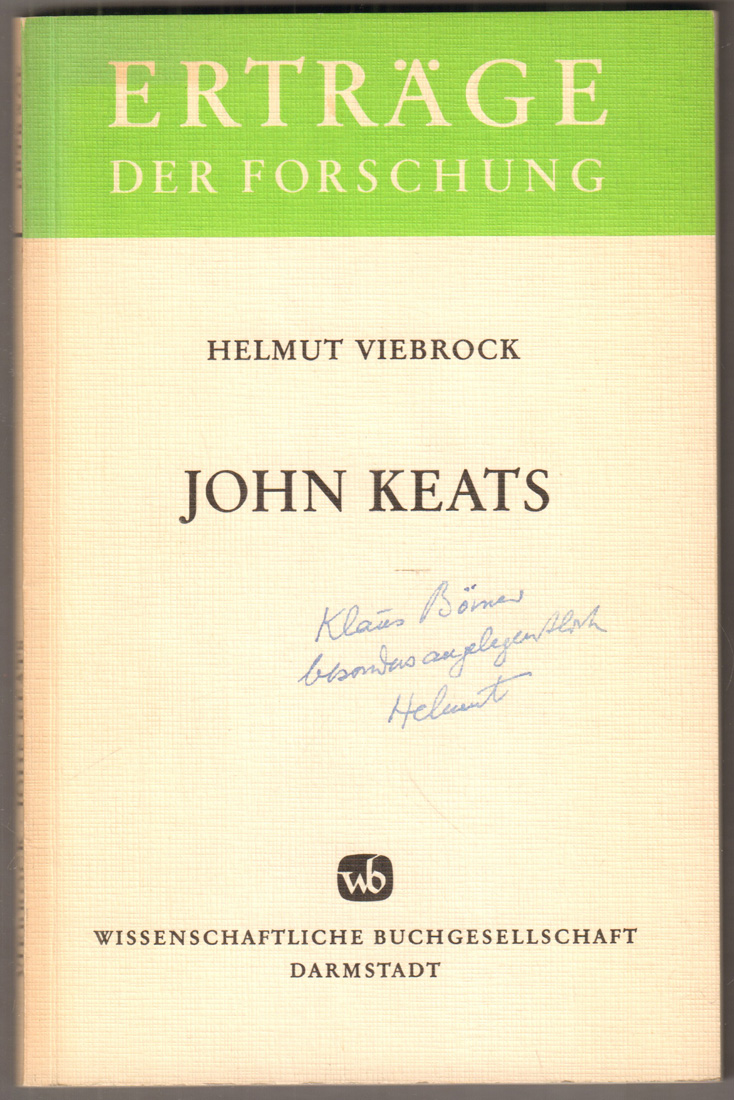 John Keats. - Viebrock, Helmut