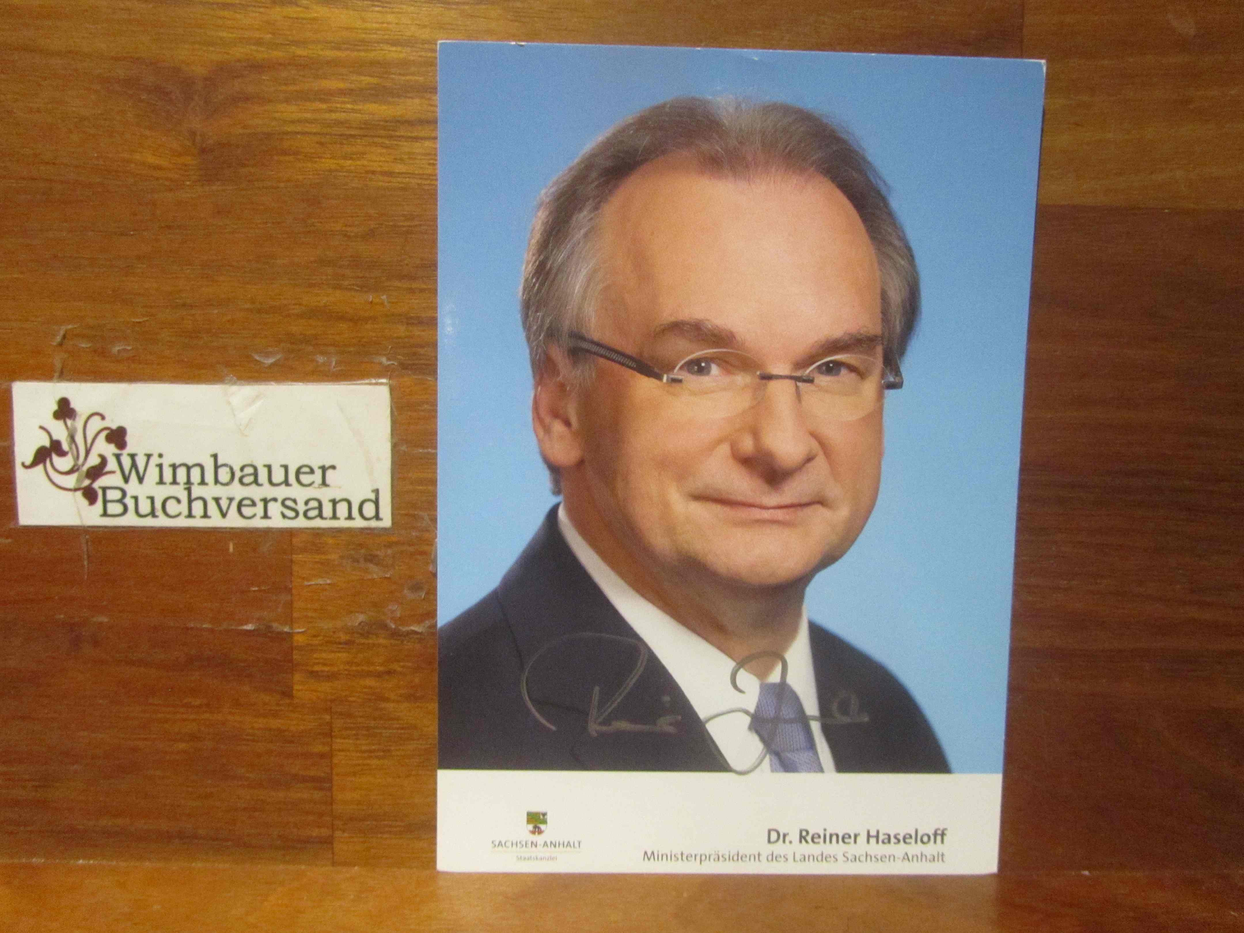 75133 Dr Reiner Haseloff Politik Musik TV Film original signierte Autogrammkarte 