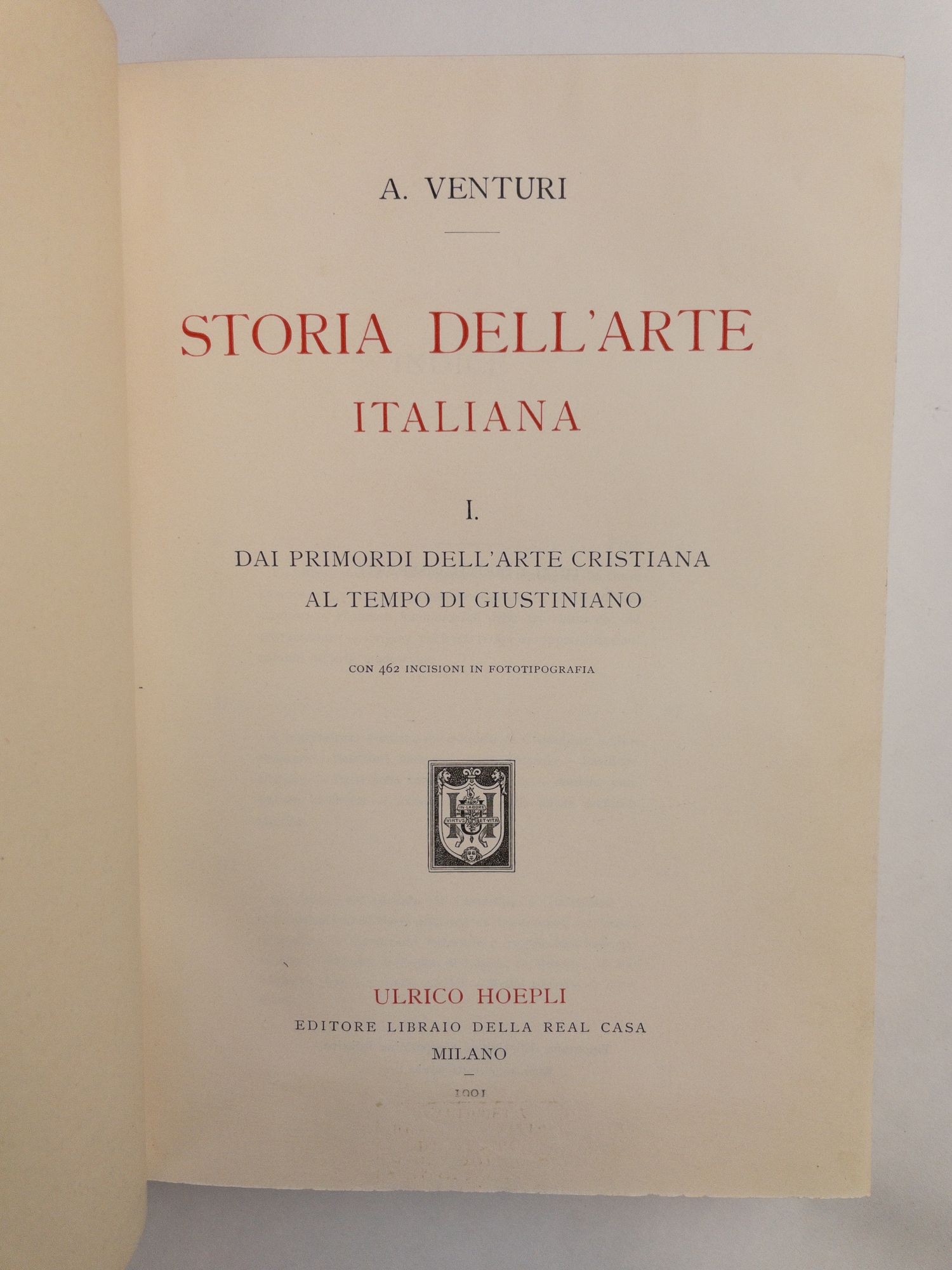 STORIA DELL'ARTE ITALIANA [Eleven Books in Twenty Five Volumes] by ...