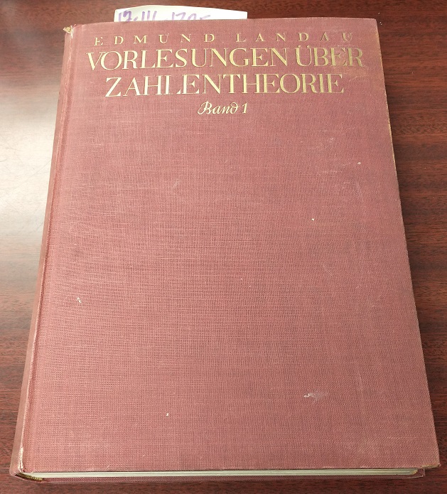 Vorlesungen Über Zahlentheorie [3 volumes] von Landau, Edmund
